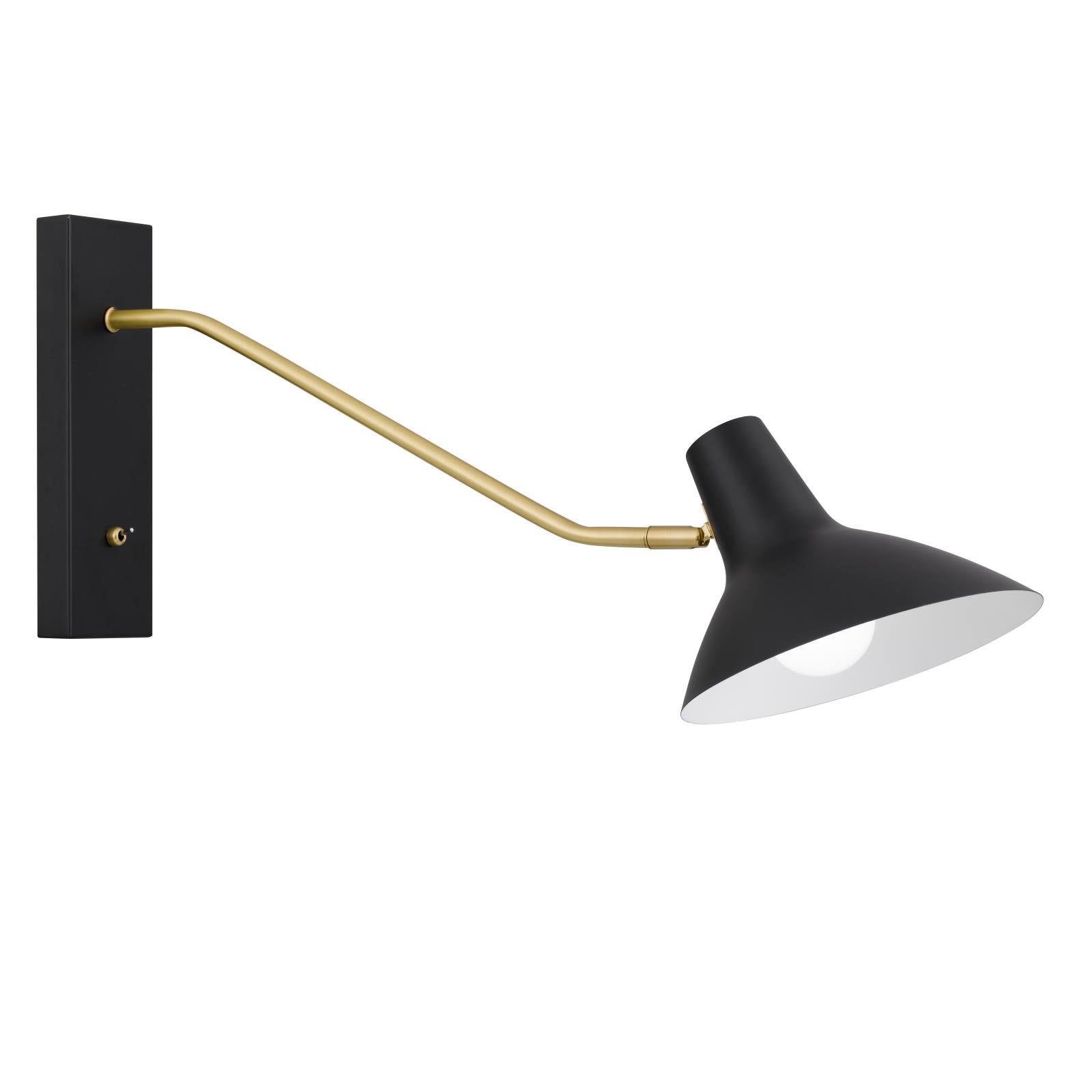 Farbon Long Wall Bracket, Black, Brass