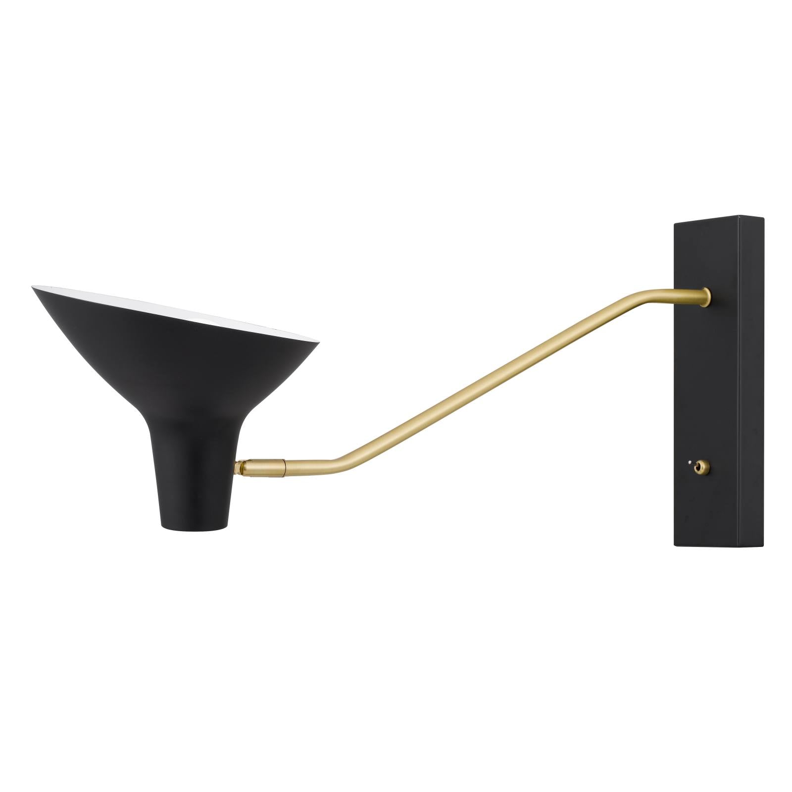 Farbon Long Wall Bracket, Black, Brass