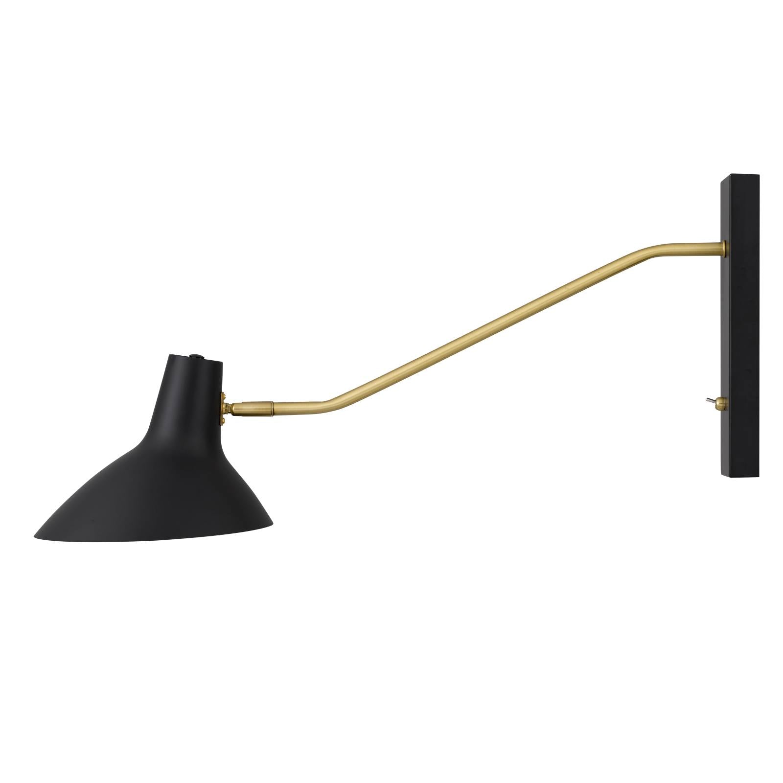 Farbon Long Wall Bracket, Black, Brass