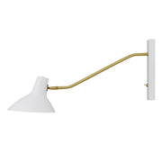 Farbon Long Wall Bracket, Brass, White