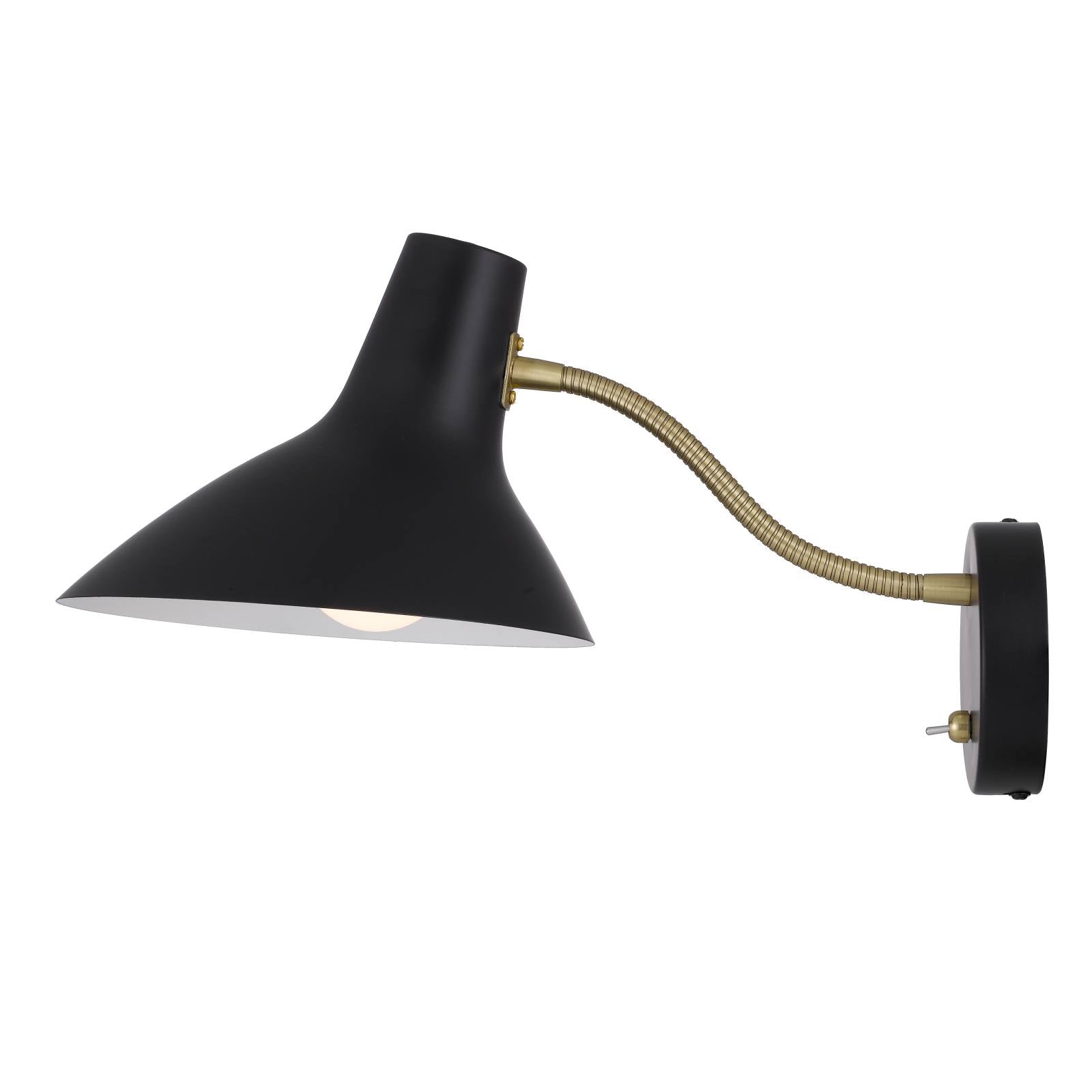 Farbon Short Wall Bracket, Black, Brass
