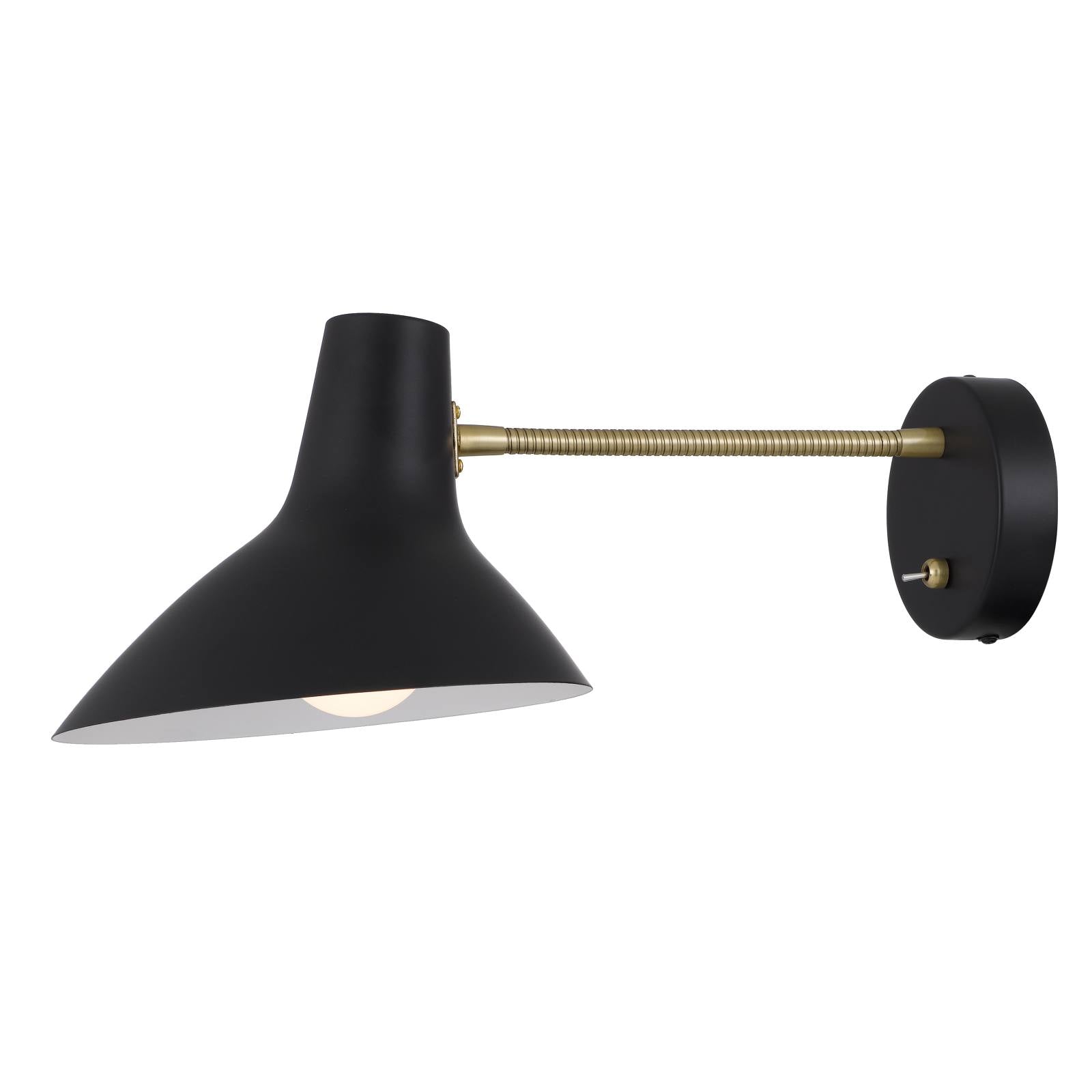 Farbon Short Wall Bracket, Black, Brass