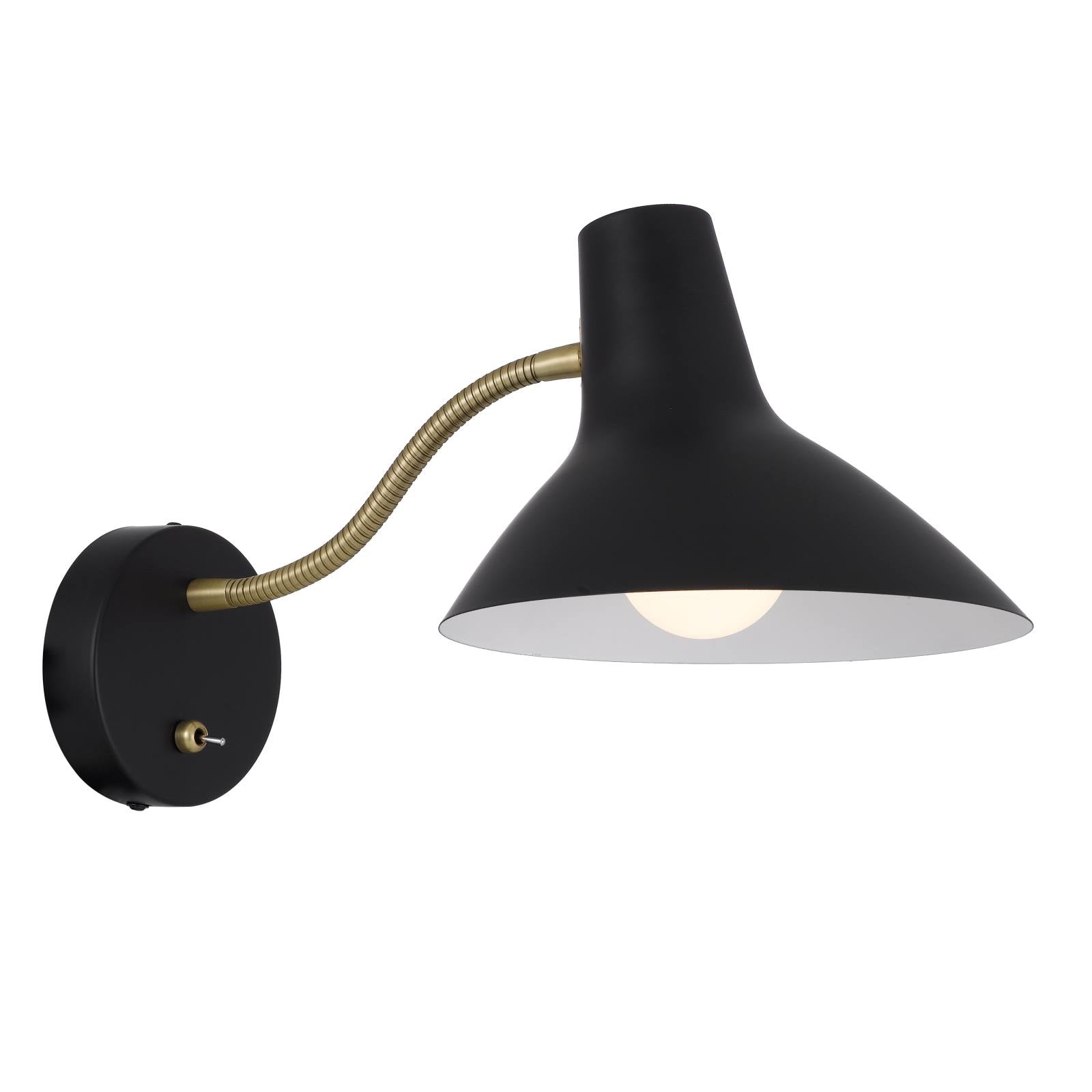 Farbon Short Wall Bracket, Black, Brass