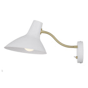 Farbon Short Wall Bracket, Brass, White