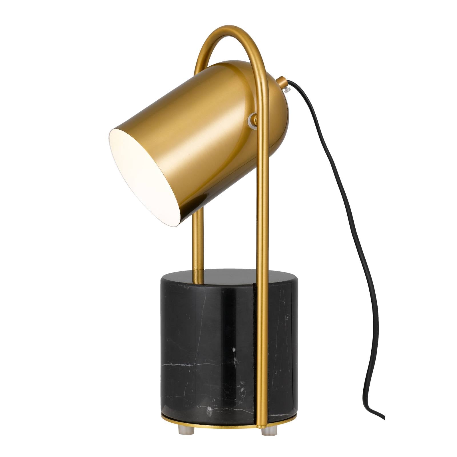 Fidel Table Lamp, Black, Antique Gold