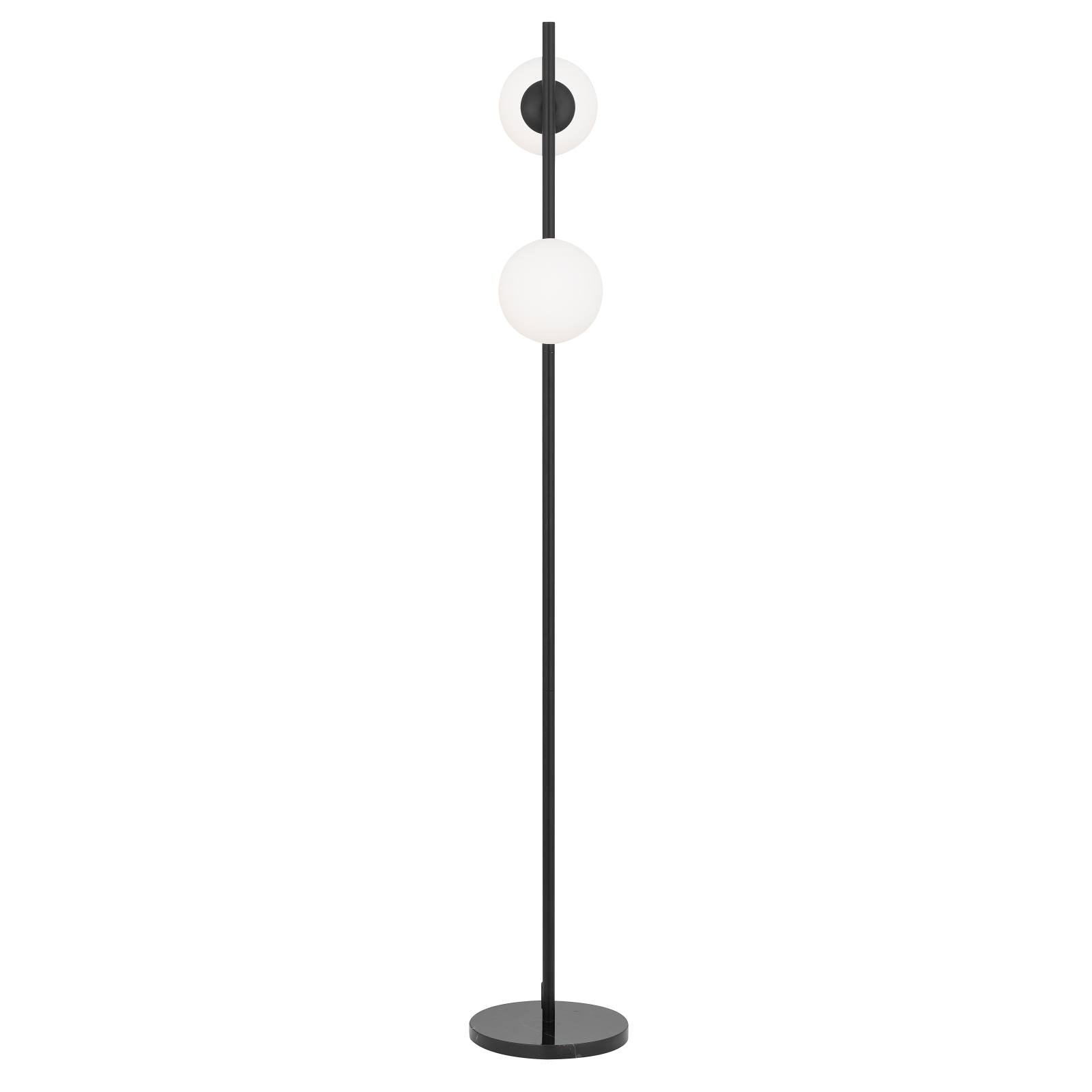 Figaro 2 Lights Floor, Opal Matte, Black