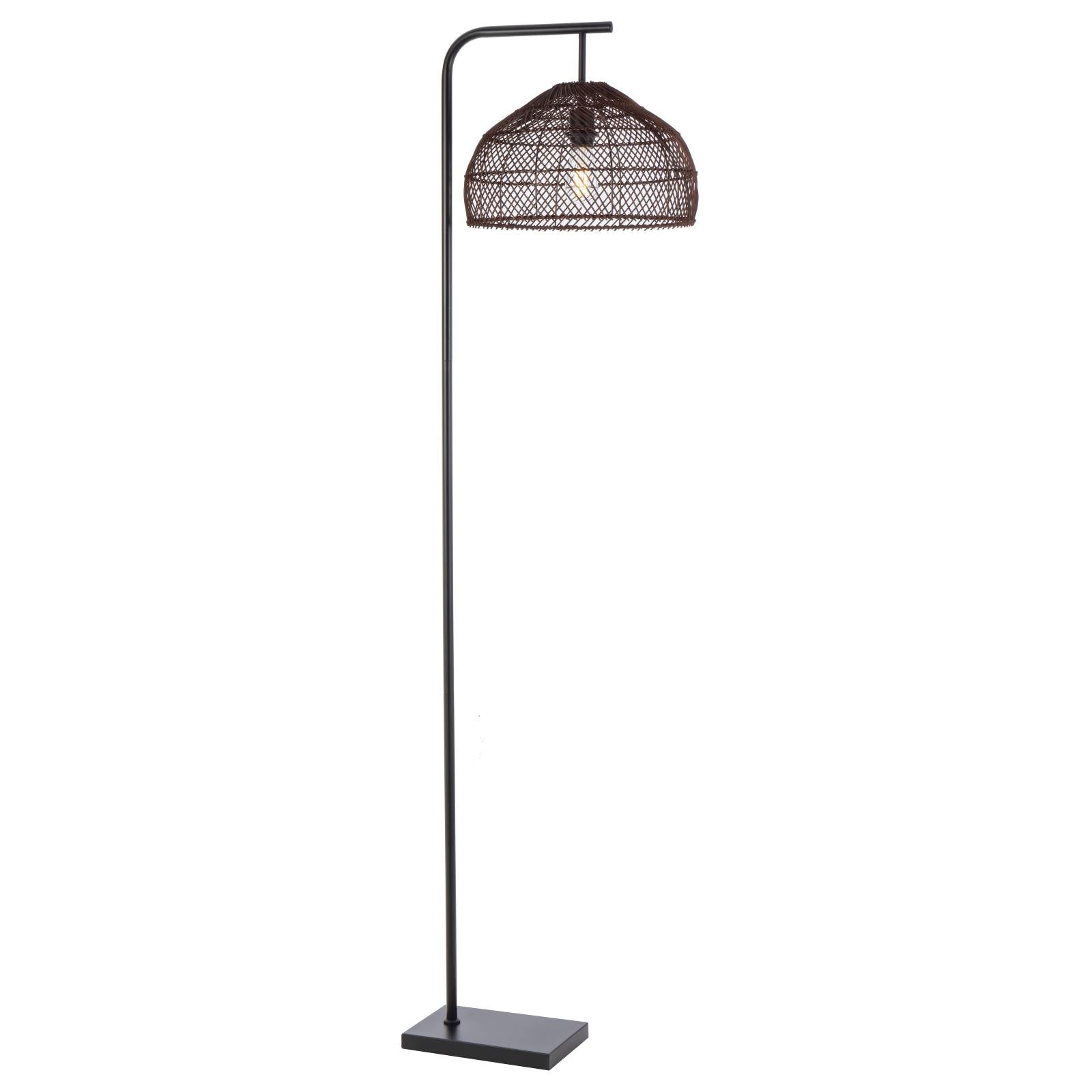 Frya 40 Floor Lamp, Brown, Black