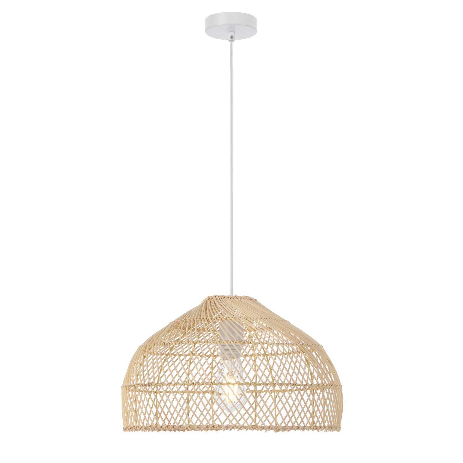 Frya 40 Pendant, Natural, White Matte
