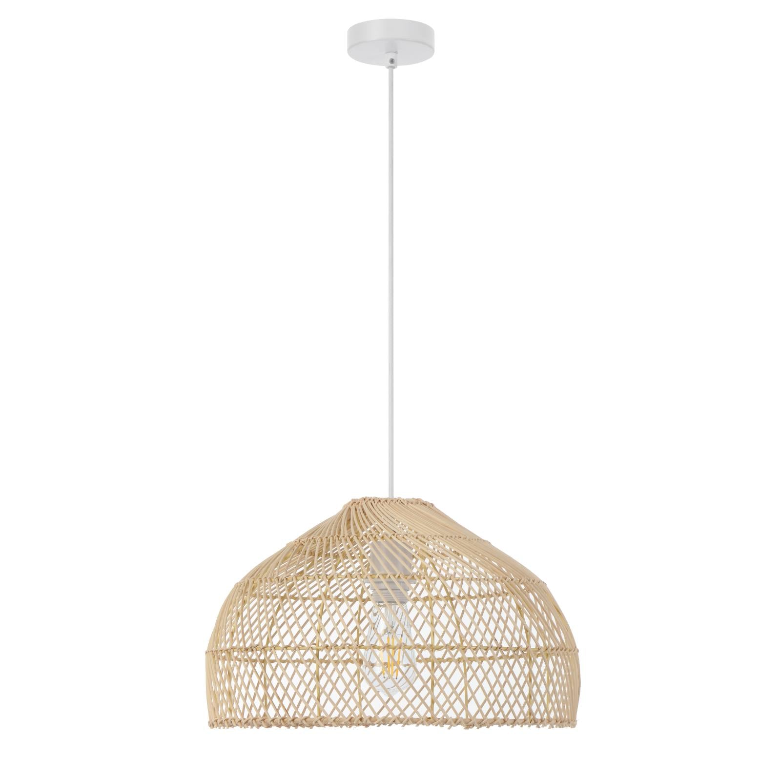 Frya 40 Pendant, Natural, White Matte