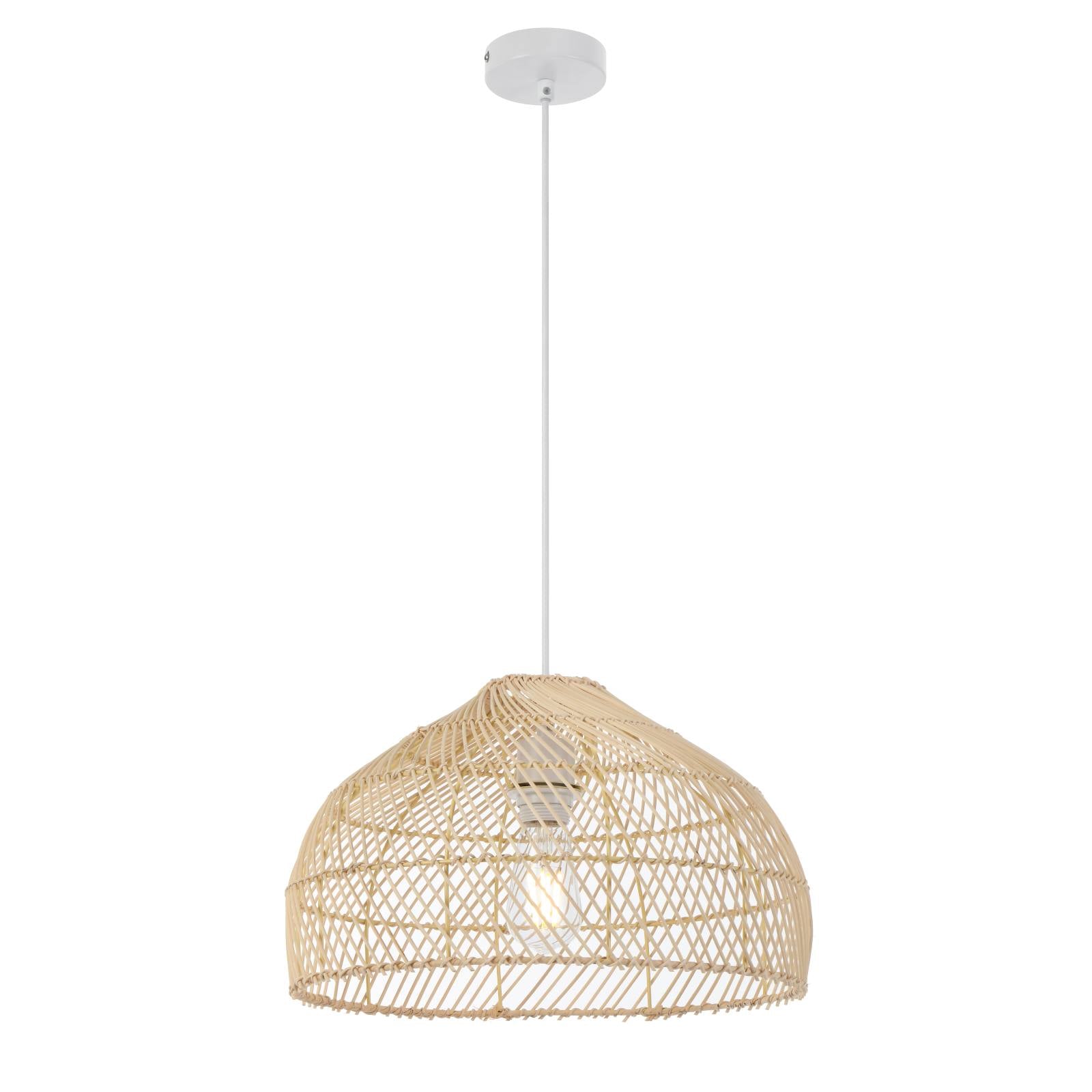 Frya 40 Pendant, Natural, White Matte