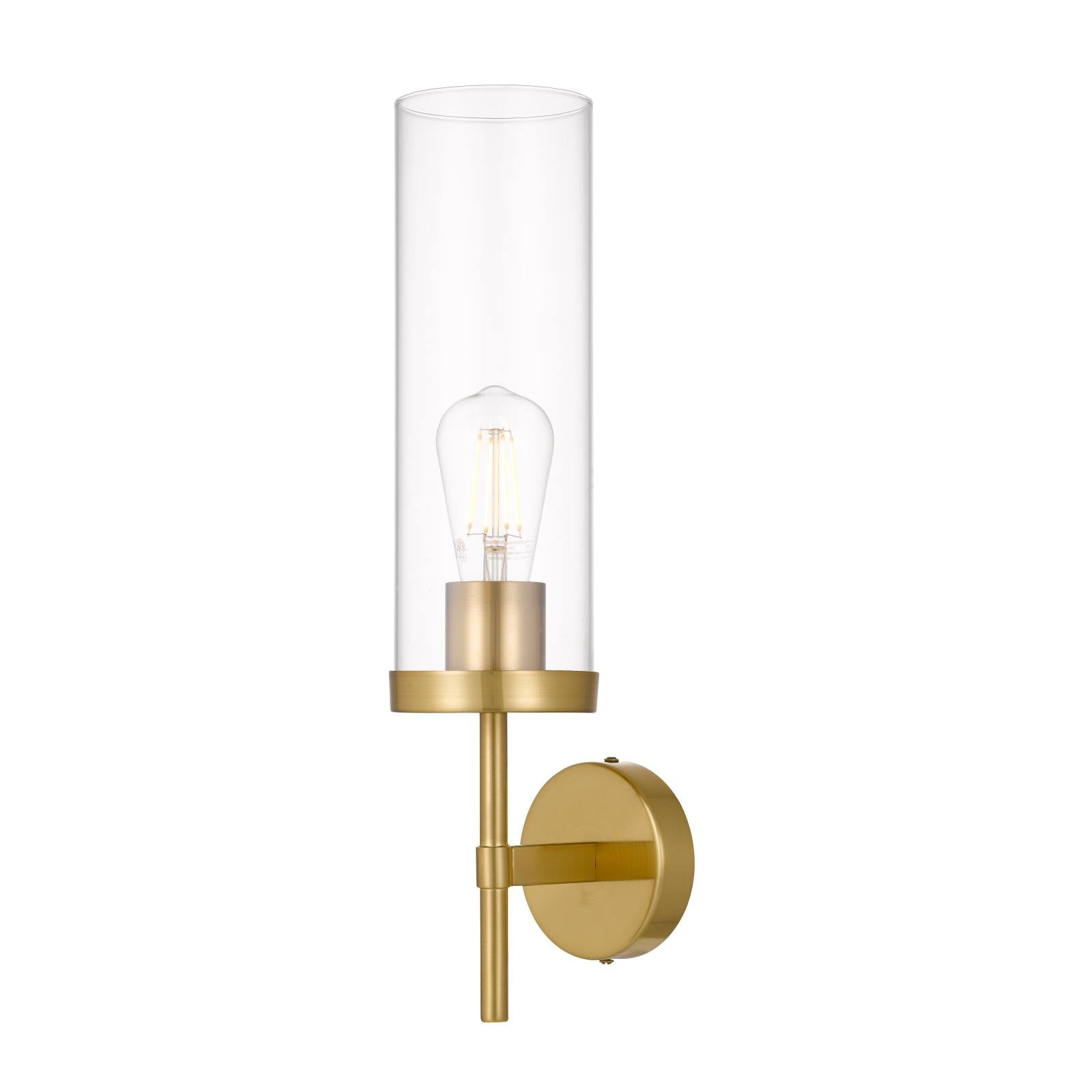 Garot Wall Light, Clear Glass, Antique Gold
