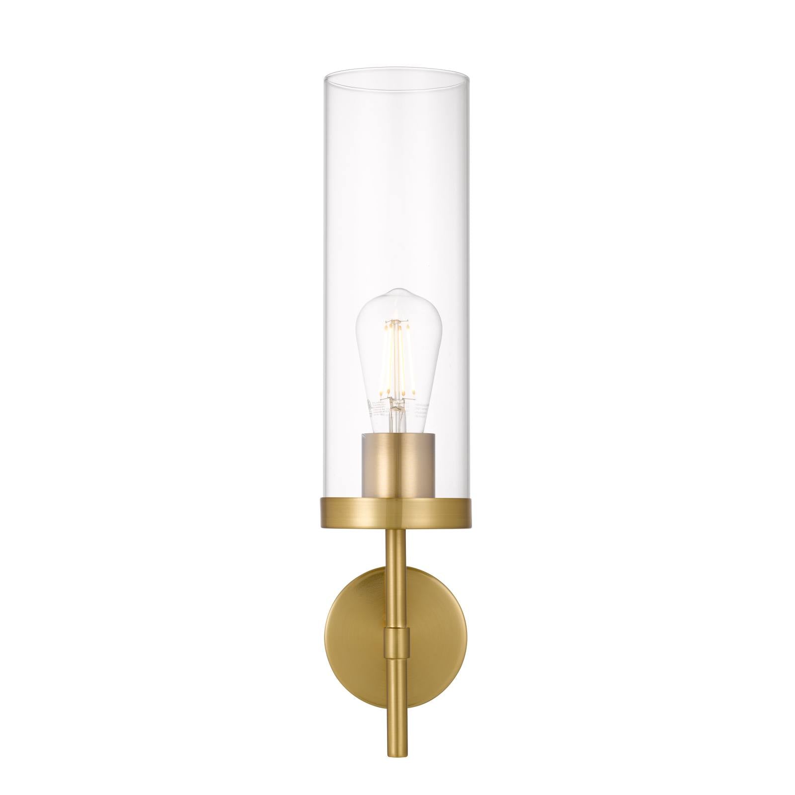 Garot Wall Light, Clear Glass, Antique Gold