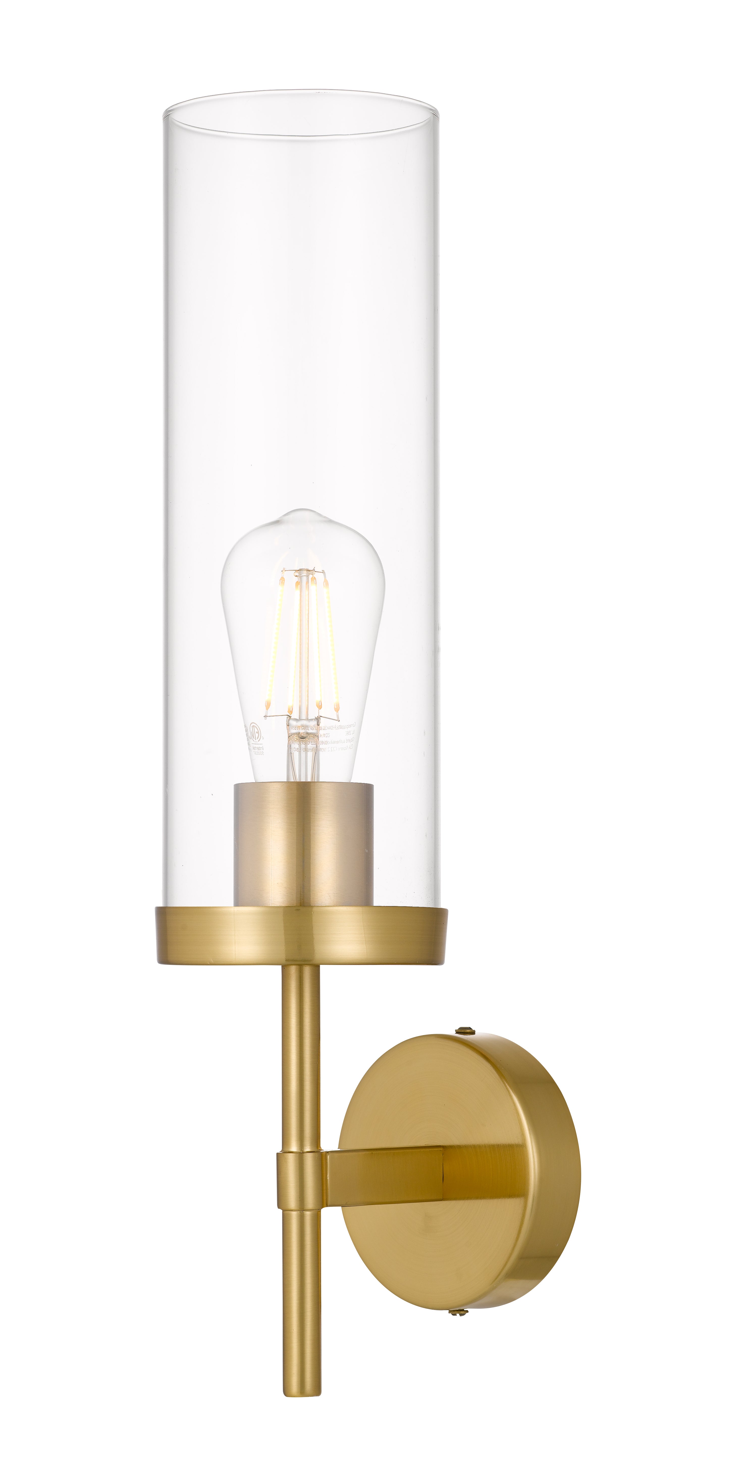 Garot Wall Light, Clear Glass, Antique Gold