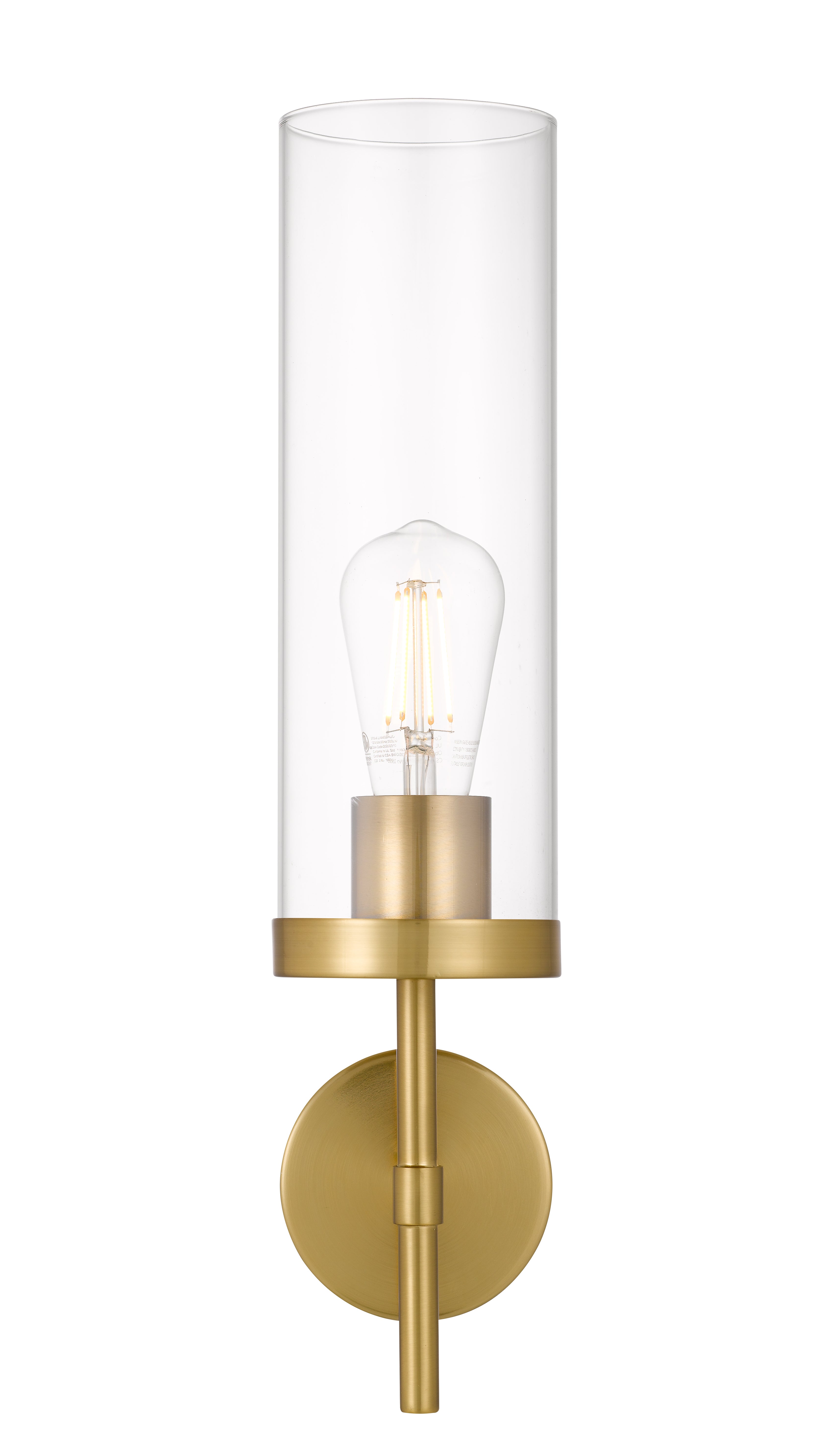 Garot Wall Light, Clear Glass, Antique Gold