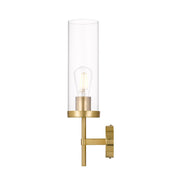 Garot Wall Light, Clear Glass, Antique Gold