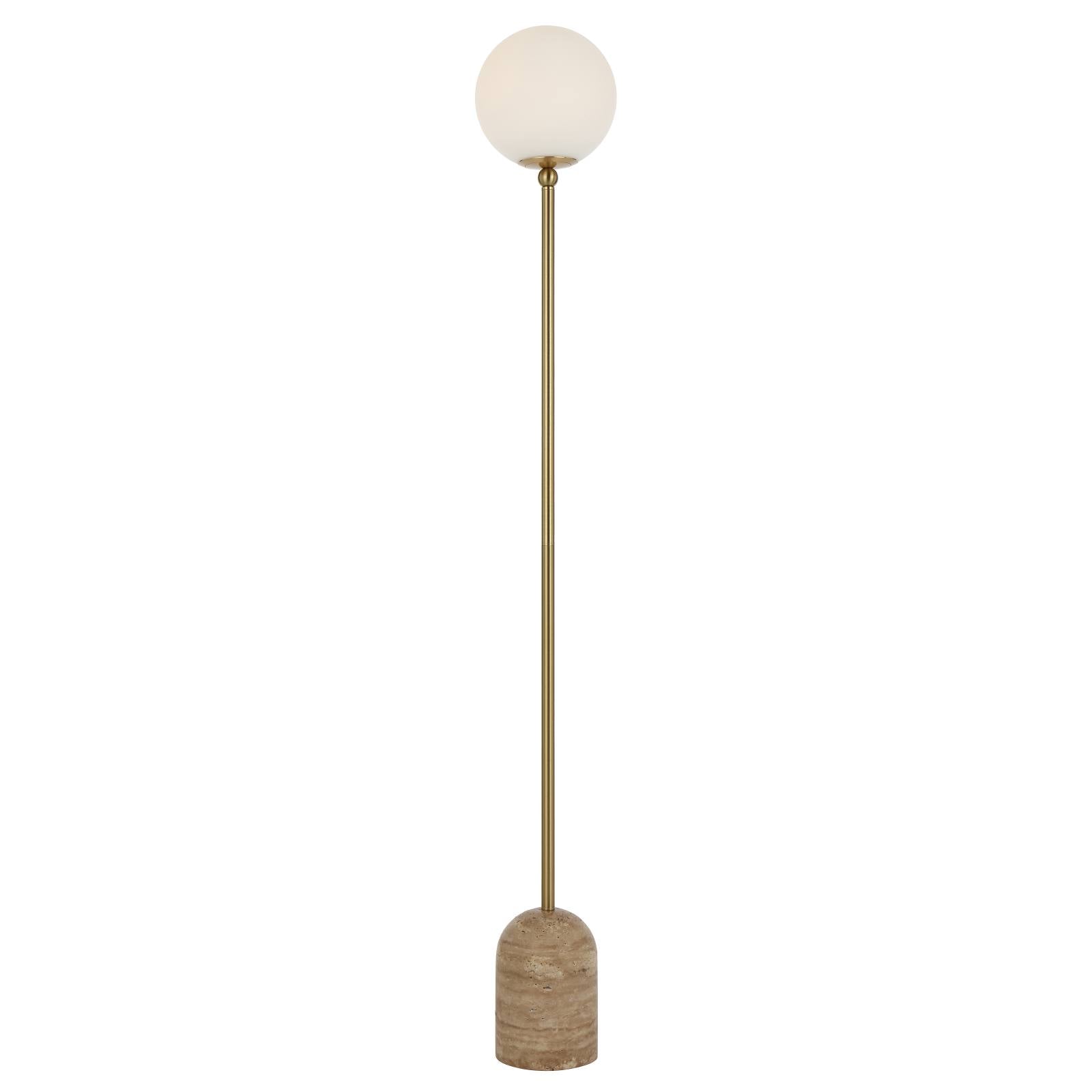 Gina Floor Lamp, Beige, Opal Matte