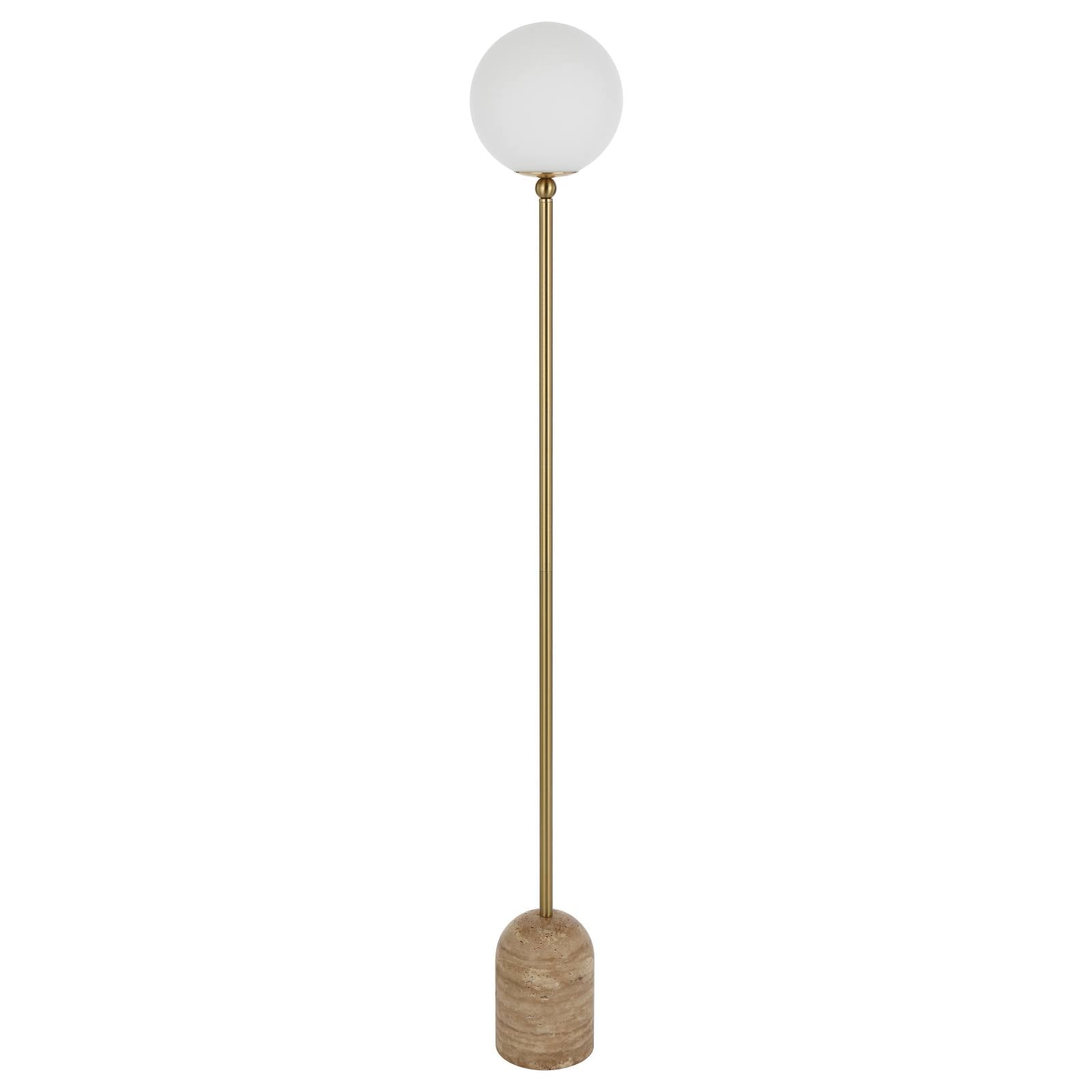 Gina Floor Lamp, Beige, Opal Matte