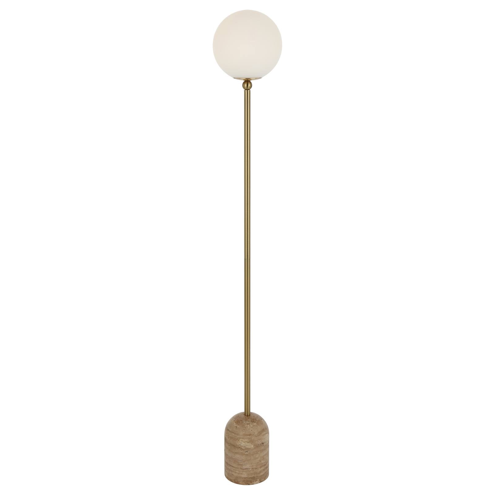 Gina Floor Lamp, Beige, Opal Matte