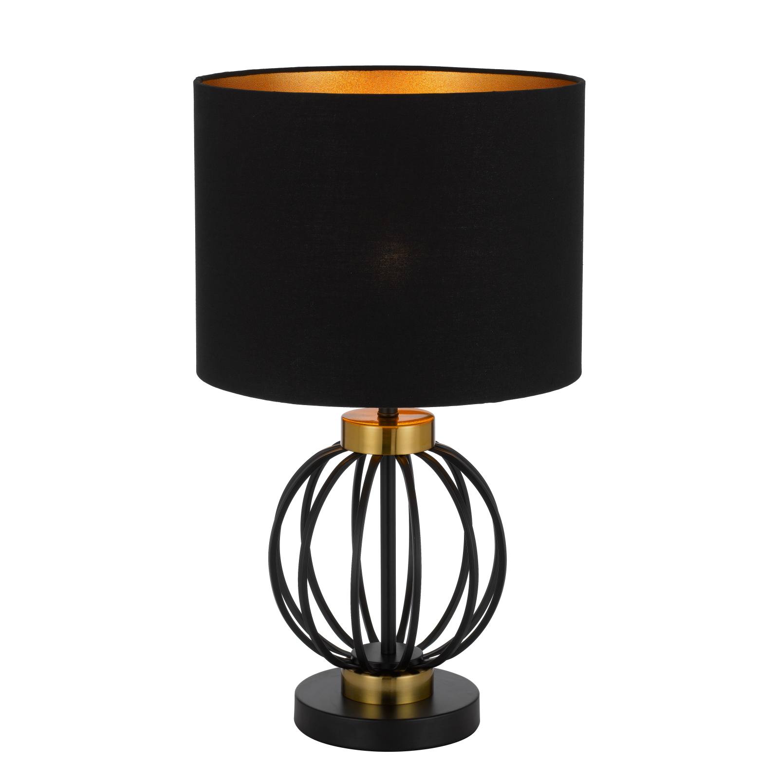 Grada Table Lamp, Black, Antique Gold