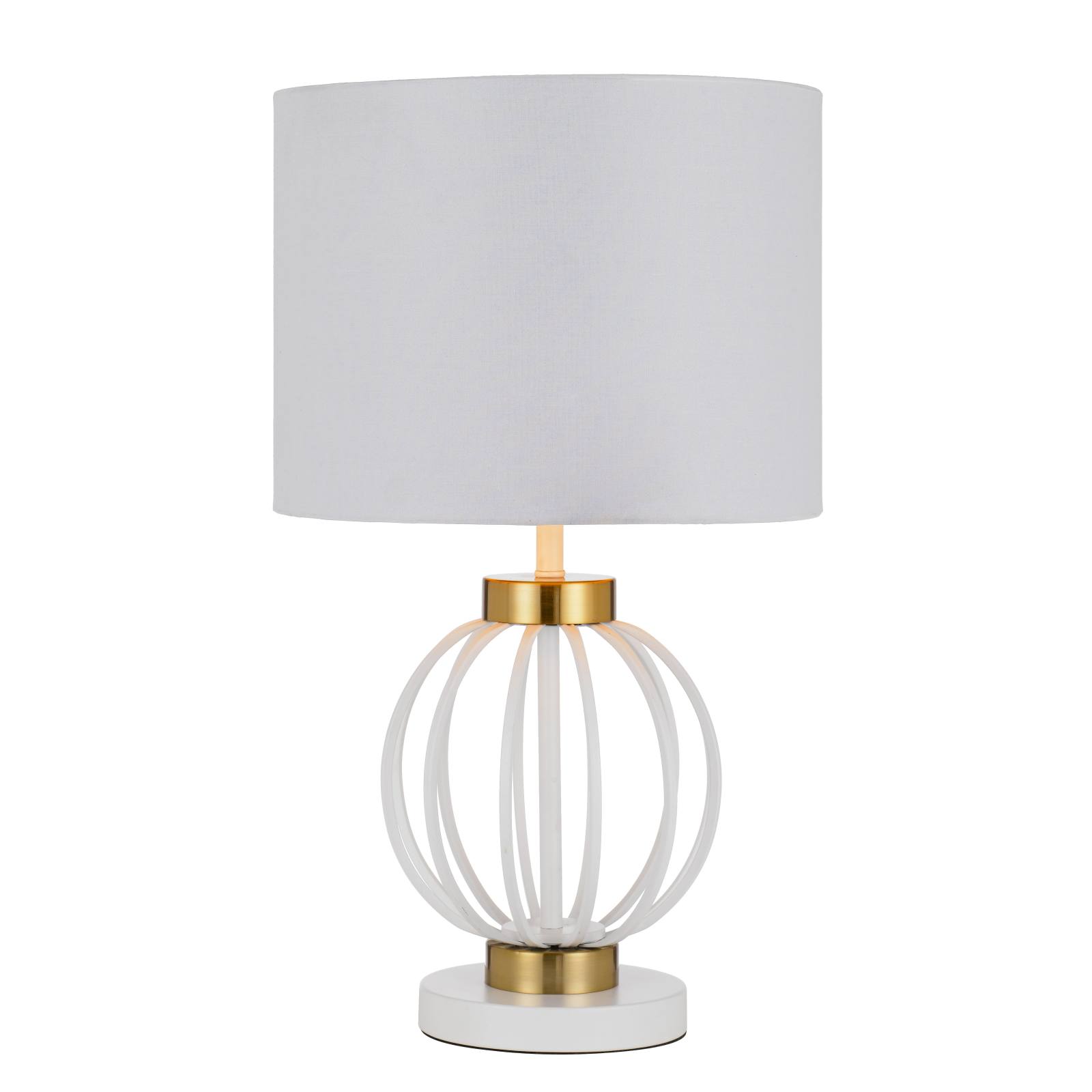 Grada Table Lamp, White, Antique Gold