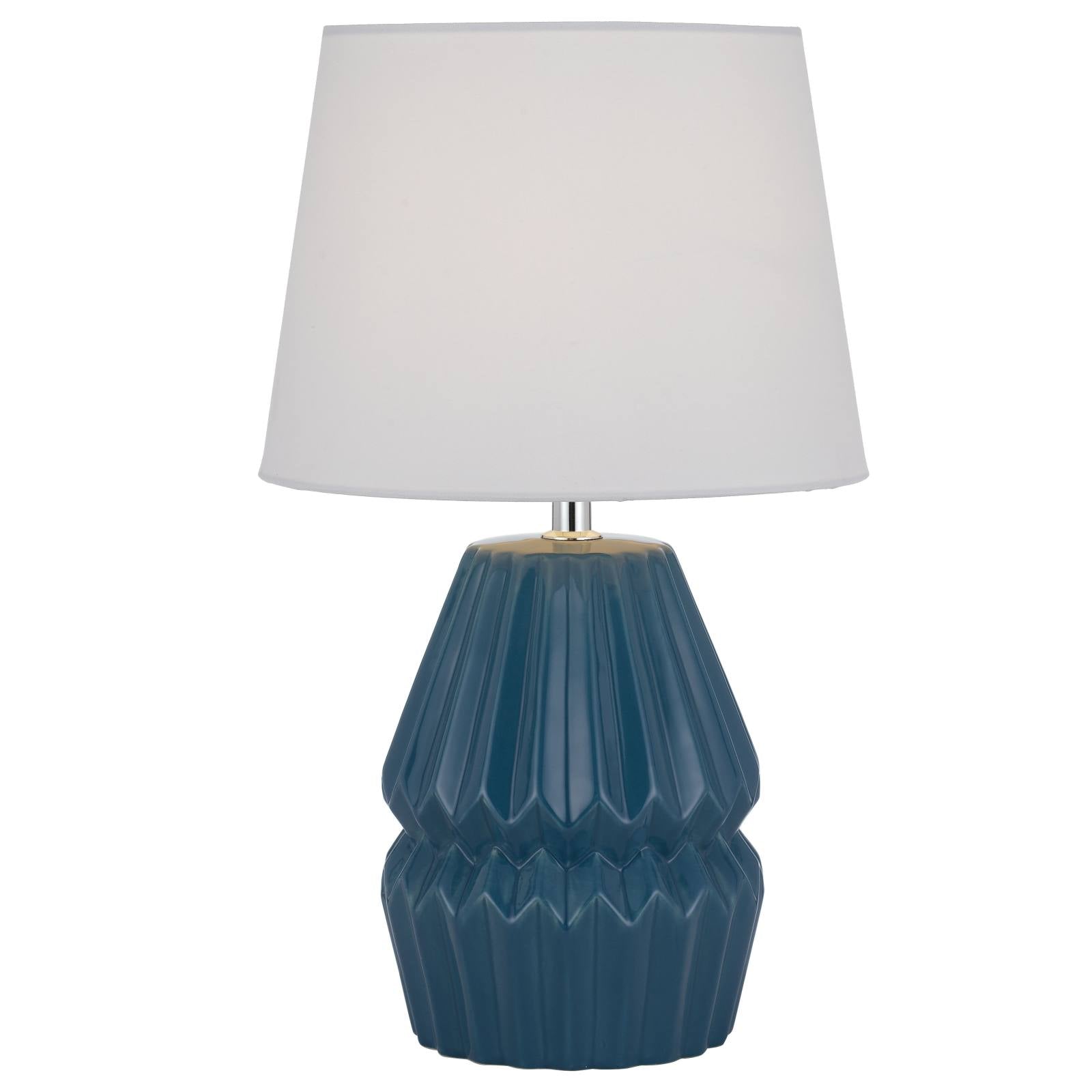 Greet Table Lamp, Blue, White