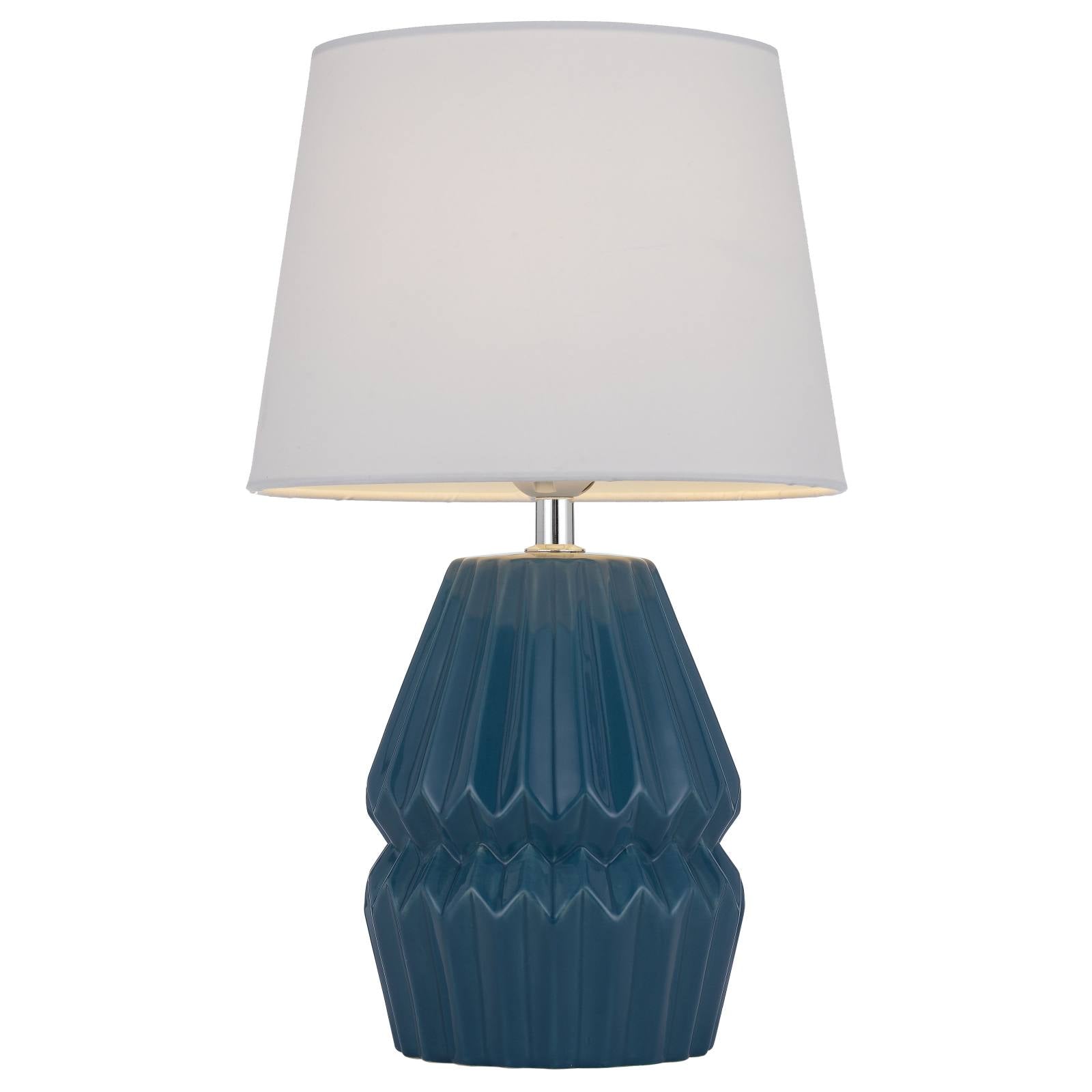 Greet Table Lamp, Blue, White