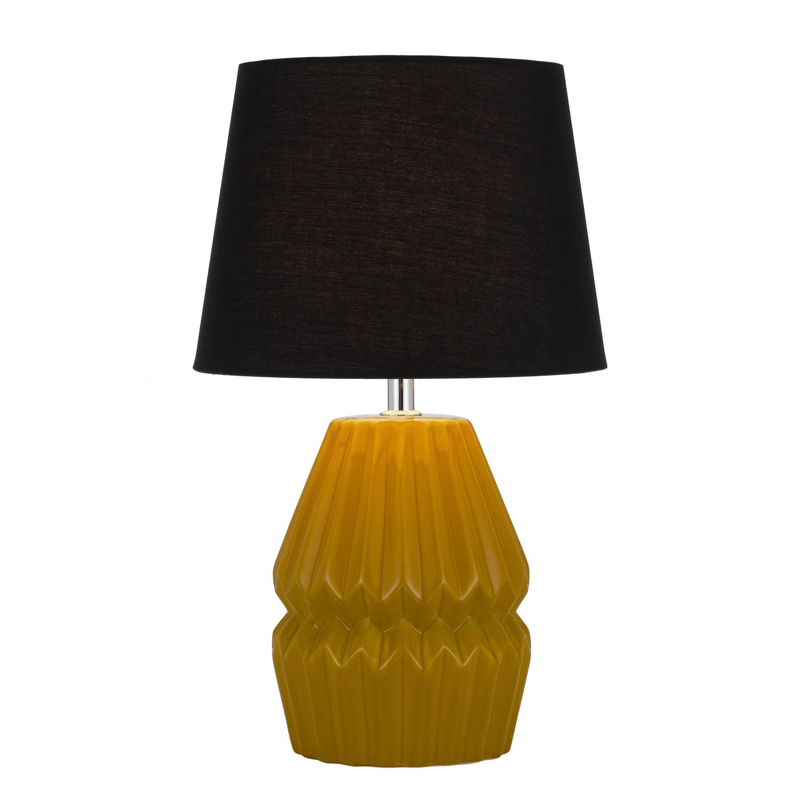 Greet Table Lamp, Butterscotch, Black