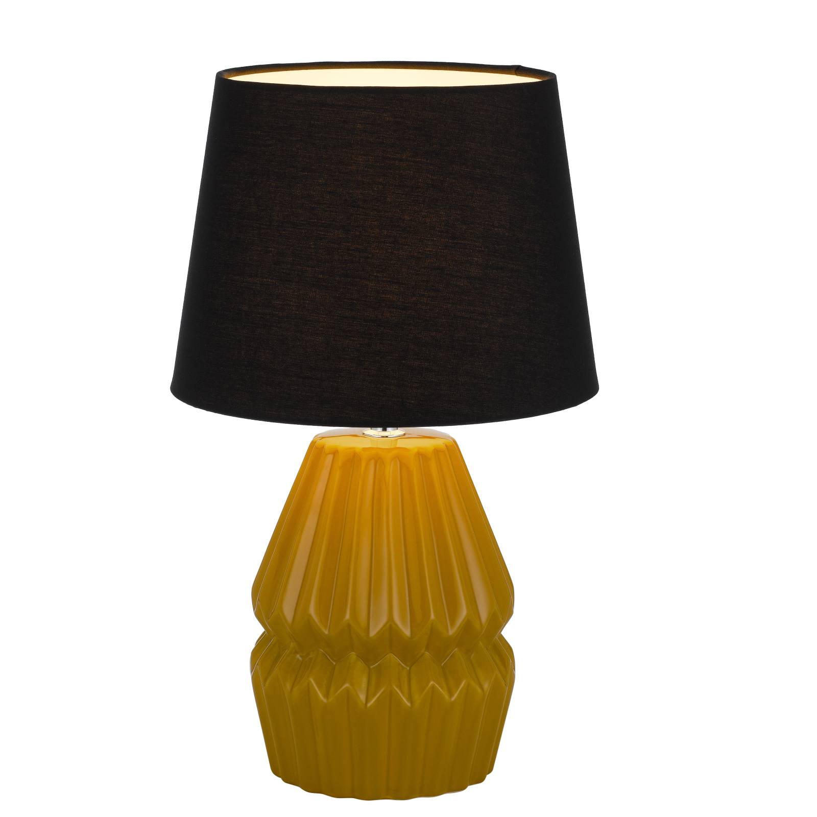 Greet Table Lamp, Butterscotch, Black