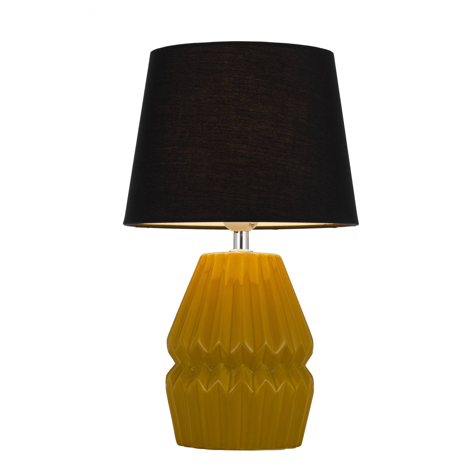 Greet Table Lamp, Butterscotch, Black