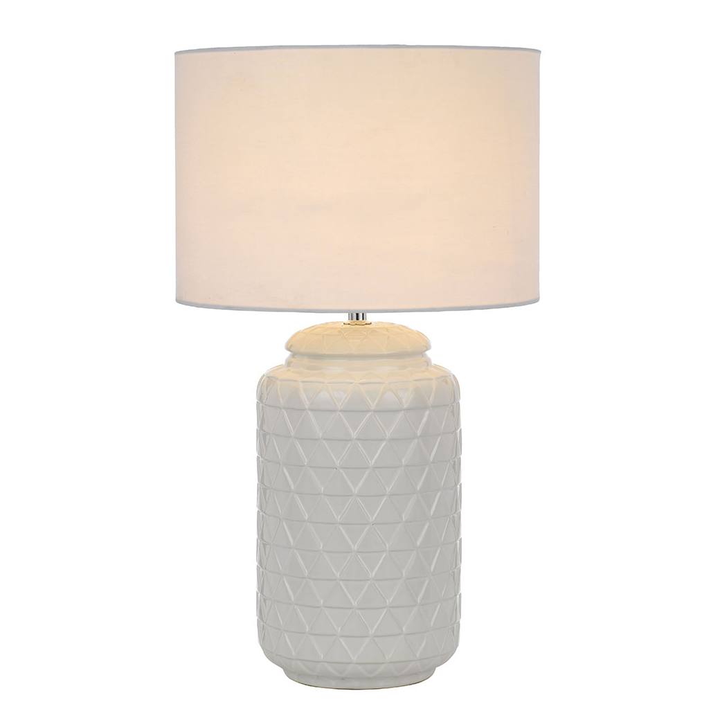 Heshi Ceramic Table Lamp, White