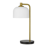 Hoff Table Lamp, Antique Gold, Black Marble, Opal Matte