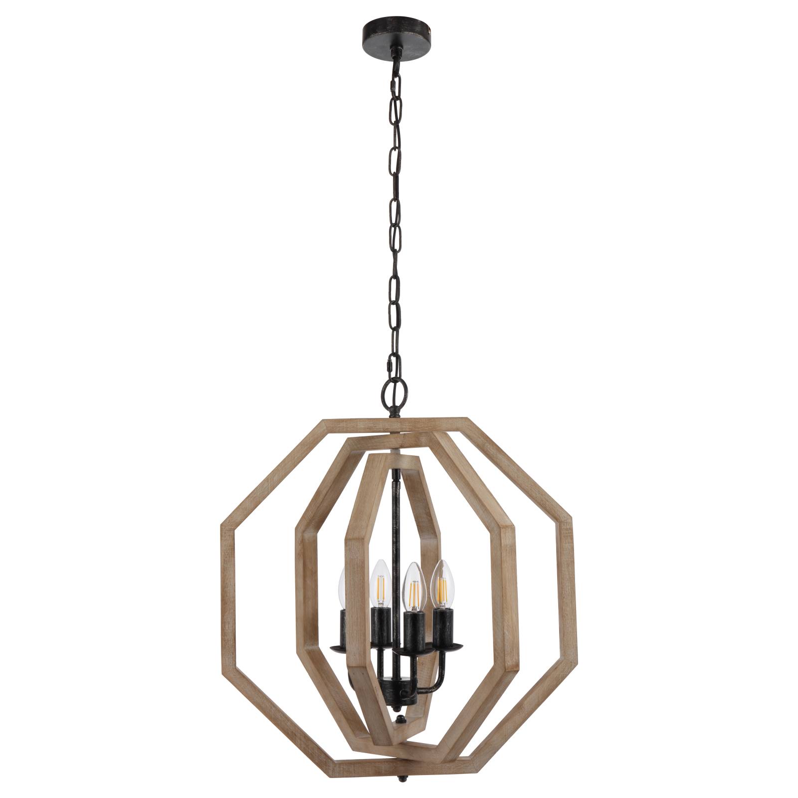 Indio 4 Light Pendant Light, Black