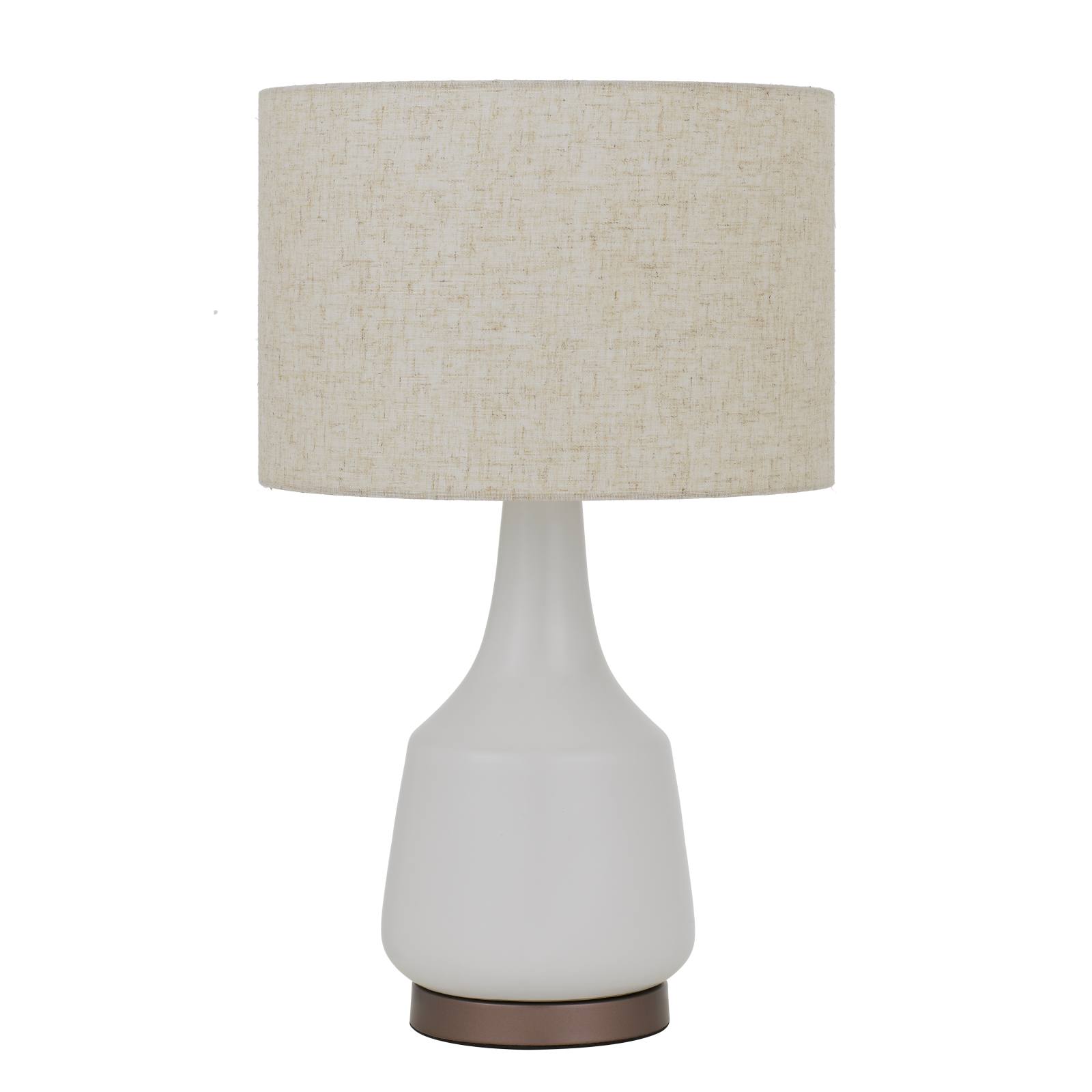 Jacin Table Lamp, White, Oat