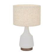 Jacin Table Lamp, White, Oat
