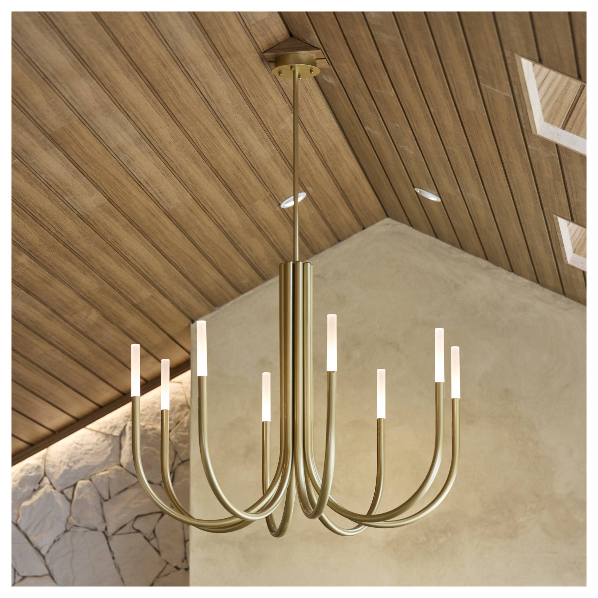 Joshua 8 Light Pendant, Gold