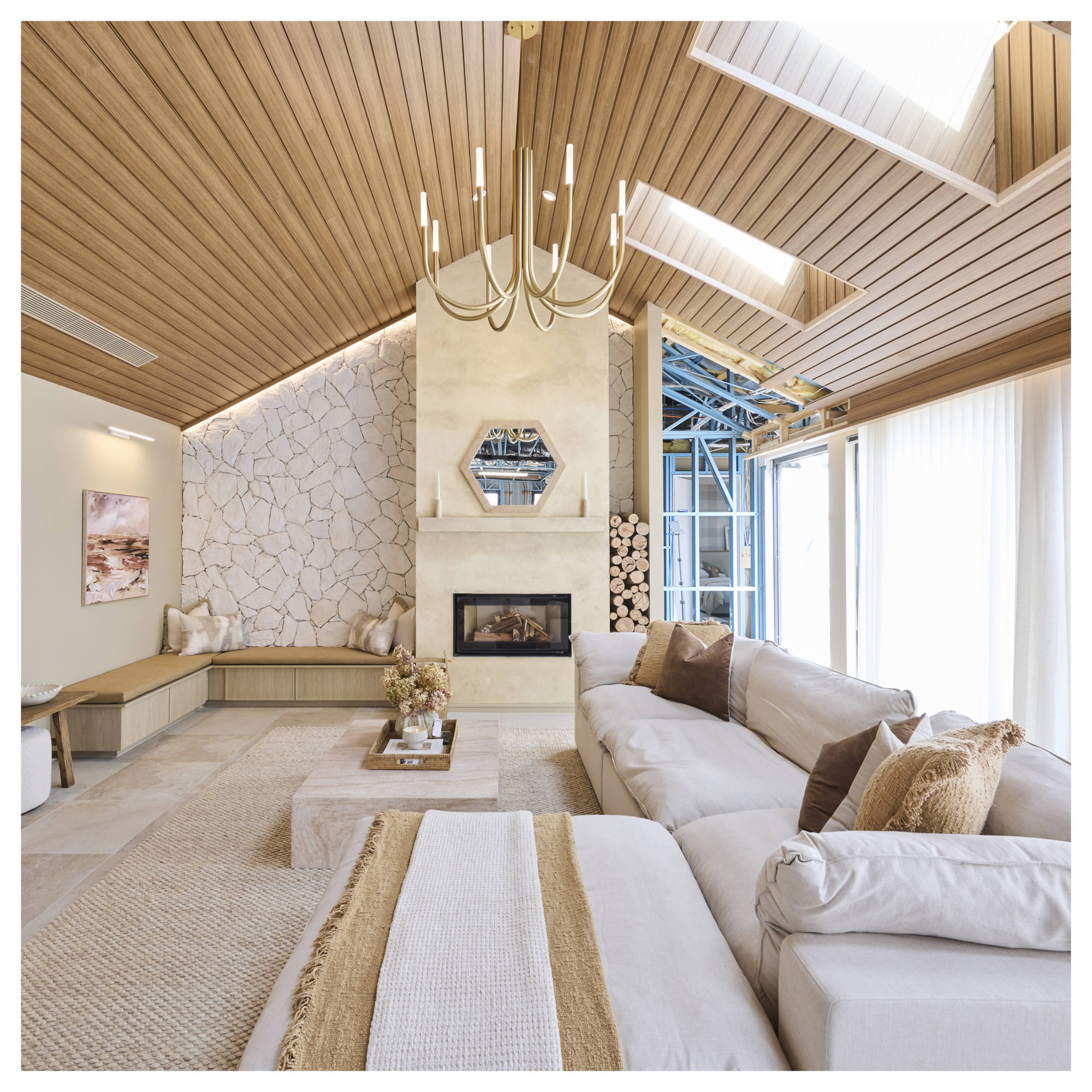 Joshua 8 Light Pendant, Gold