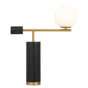 Justina Table Lamp, Black, Antique Gold