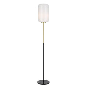 Korova Floor Lamp, White Marble, Brass, Opal Matte
