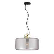 Korova Large Pendant, Brass Matte, Smoke Glass
