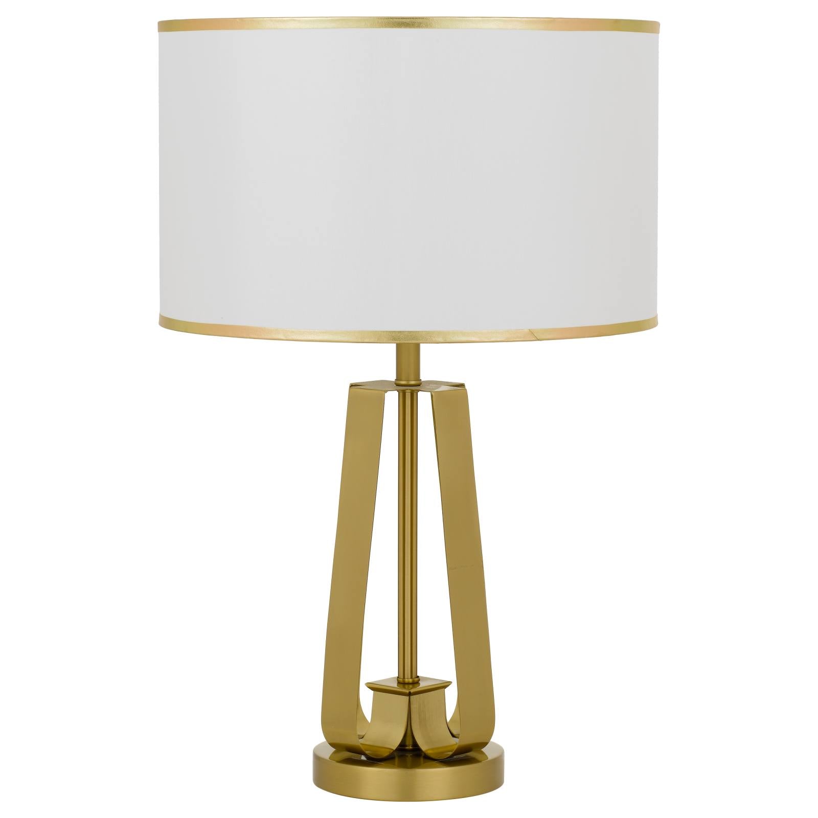 Laila Table Lamp, Antique Gold, Ivory