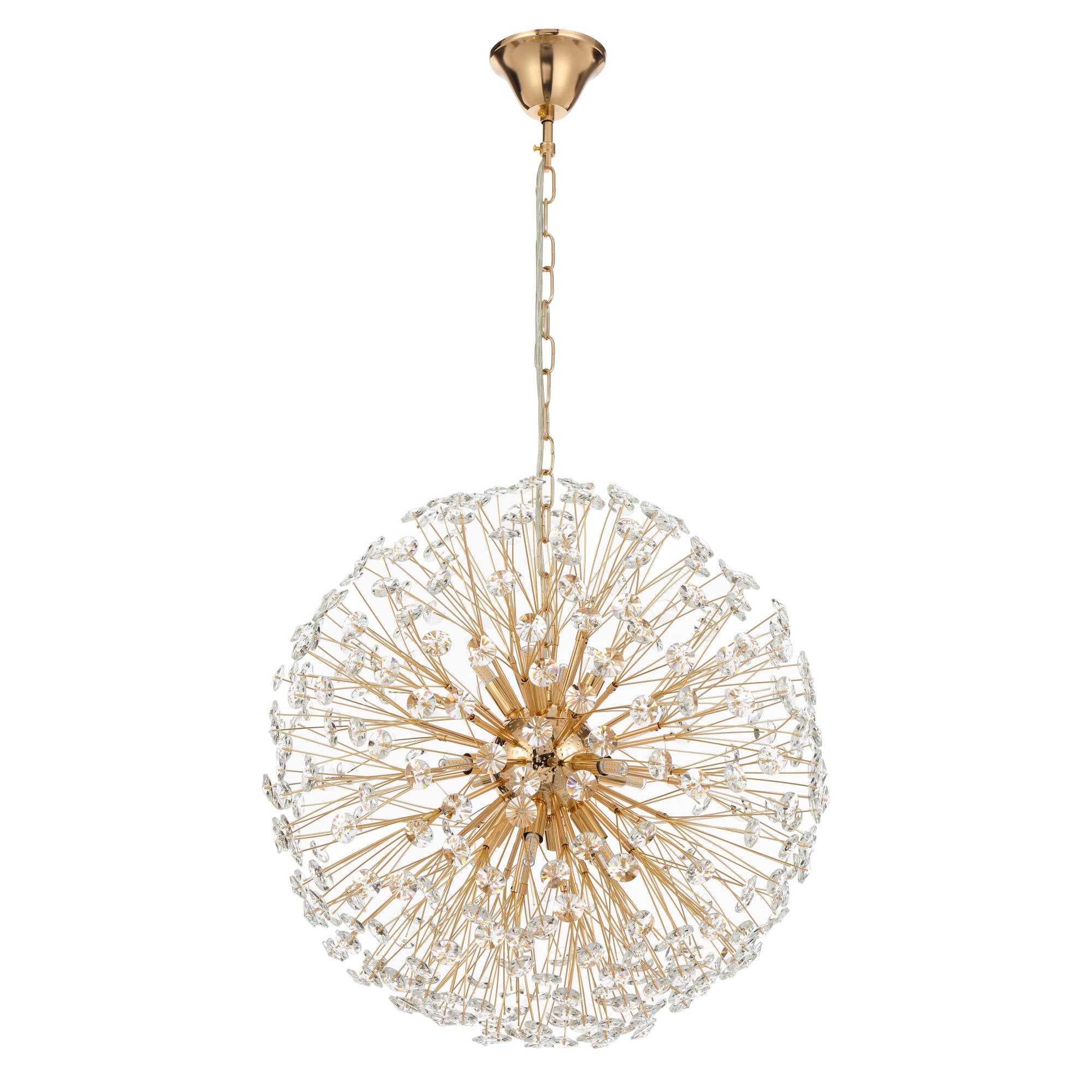 Lerida 12 Light Round Pendant Light, Gold
