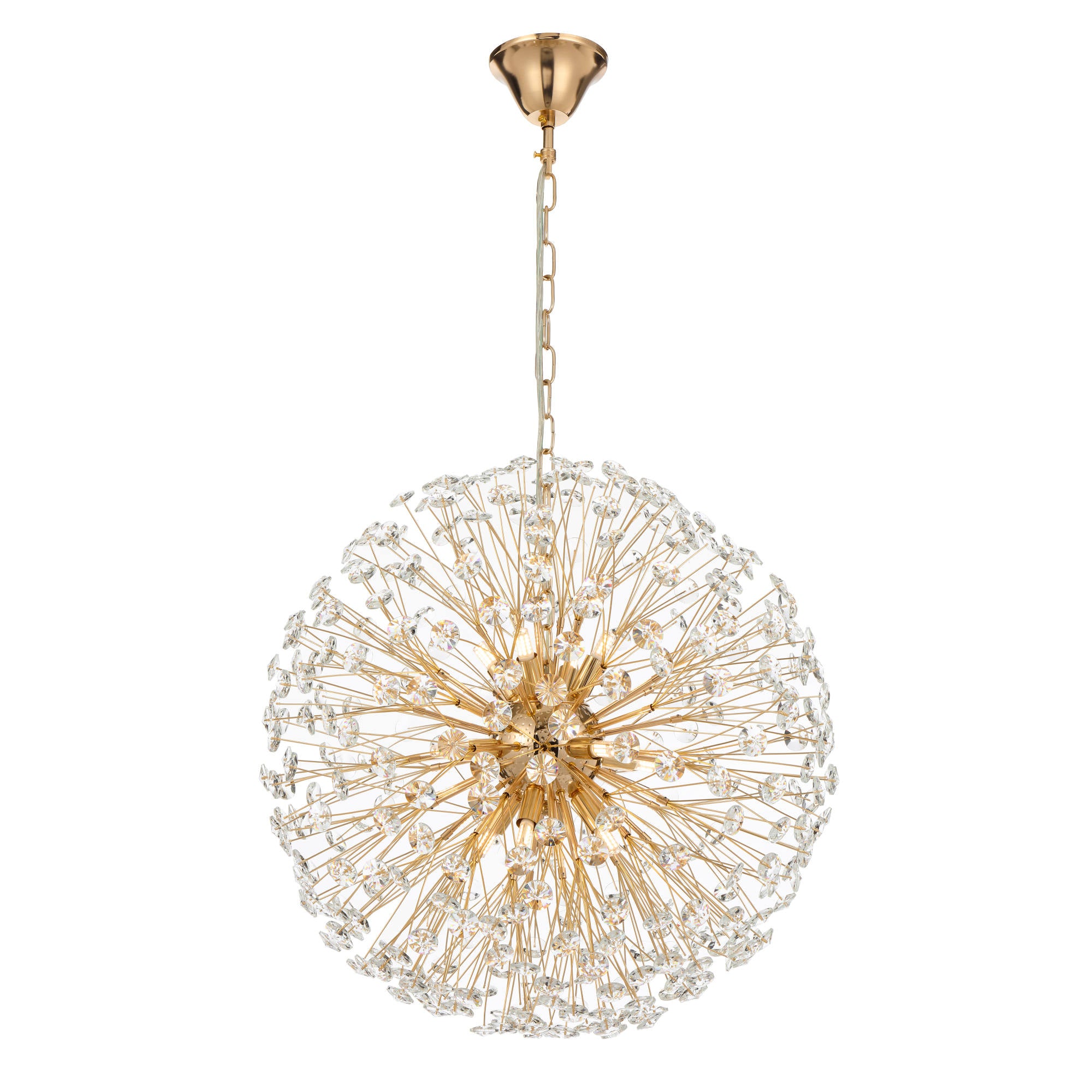 Lerida 12 Light Round Pendant Light, Gold