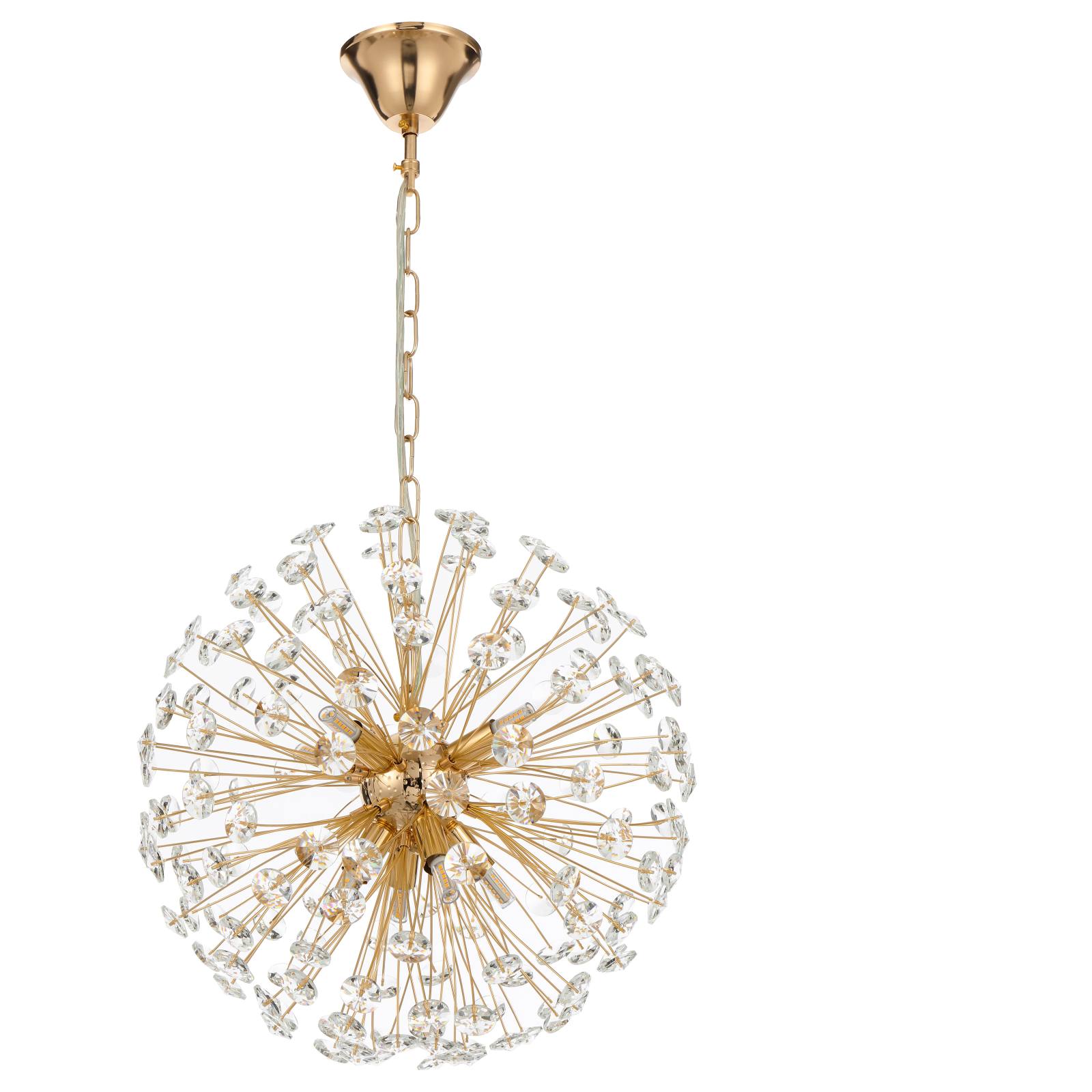 Lerida 8 Light Round Pendant Light, Gold
