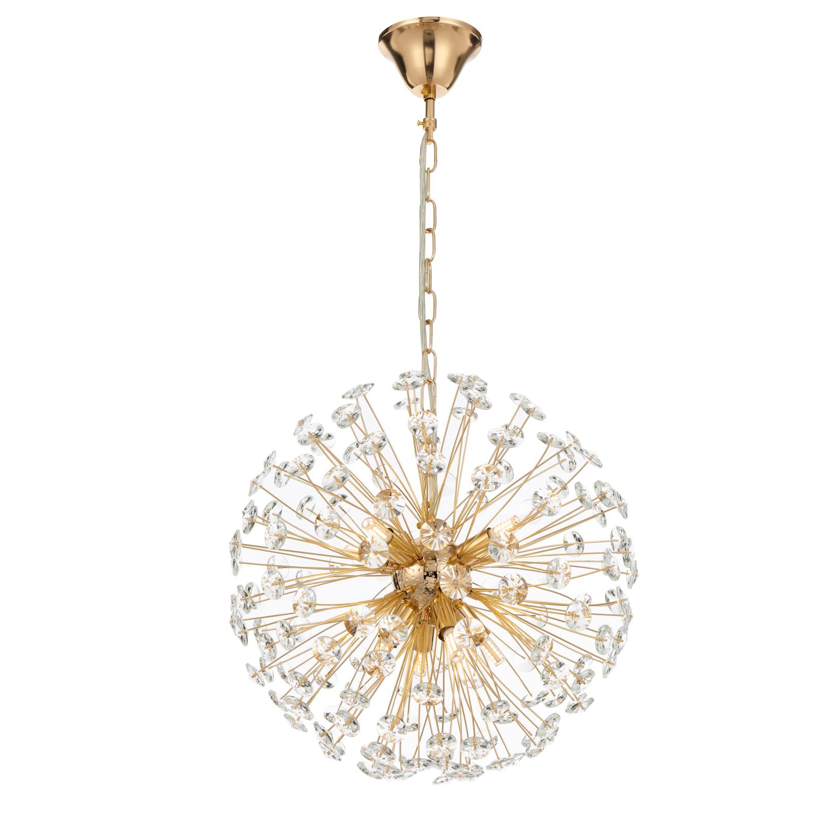 Lerida 8 Light Round Pendant Light, Gold