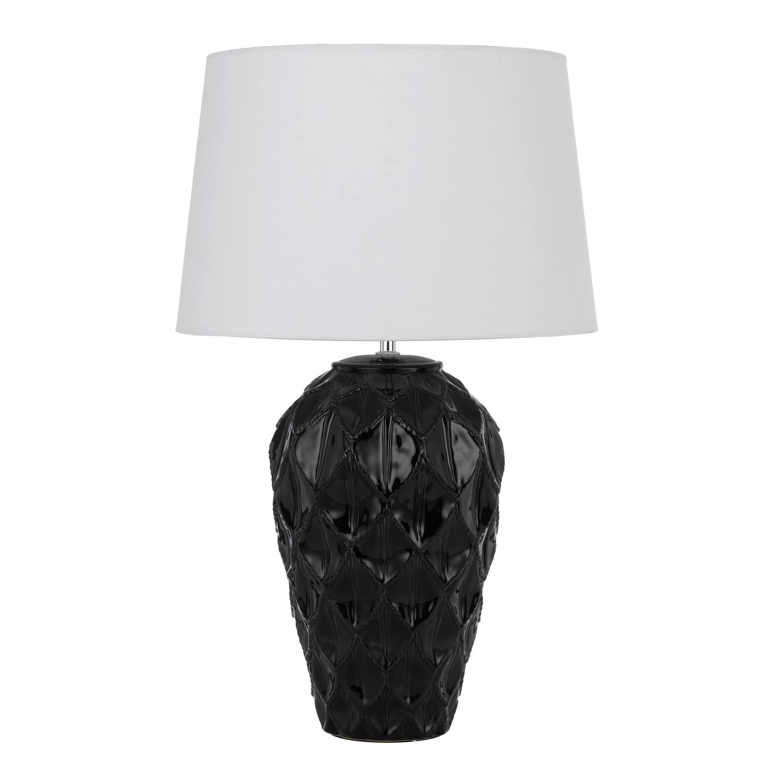 Madrid Ceramic Table Lamp, Black