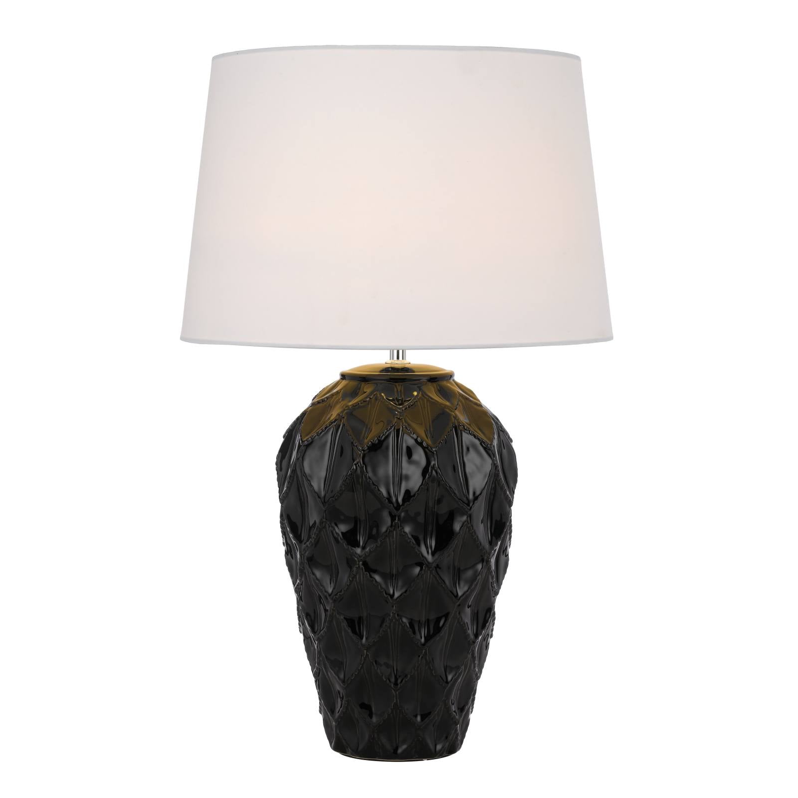 Madrid Ceramic Table Lamp, Black