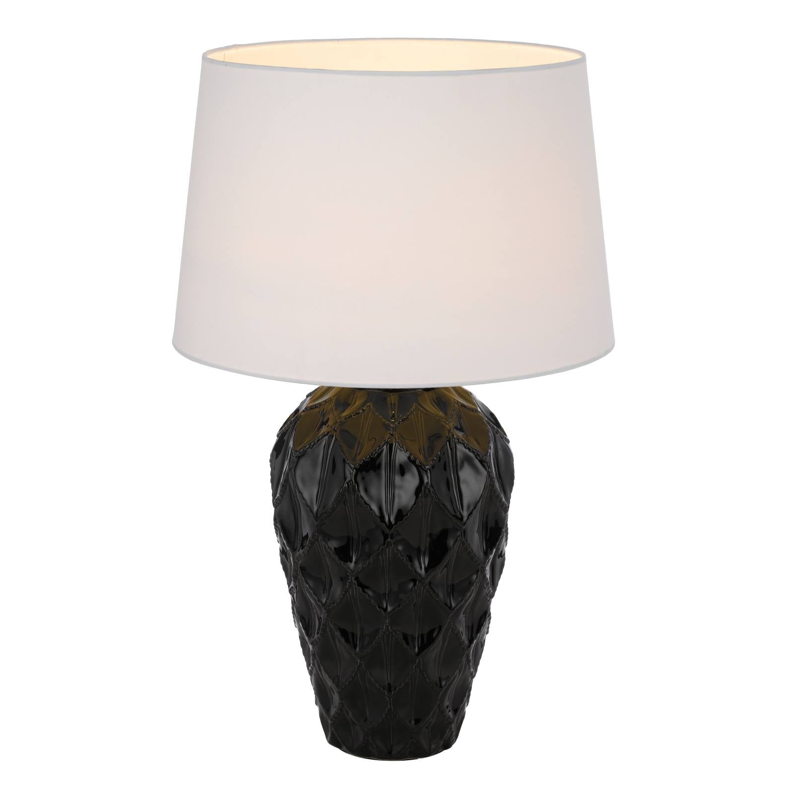 Madrid Ceramic Table Lamp, Black