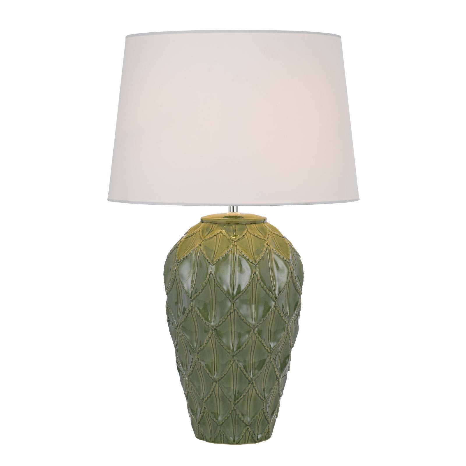 Madrid Ceramic Table Lamp, Green