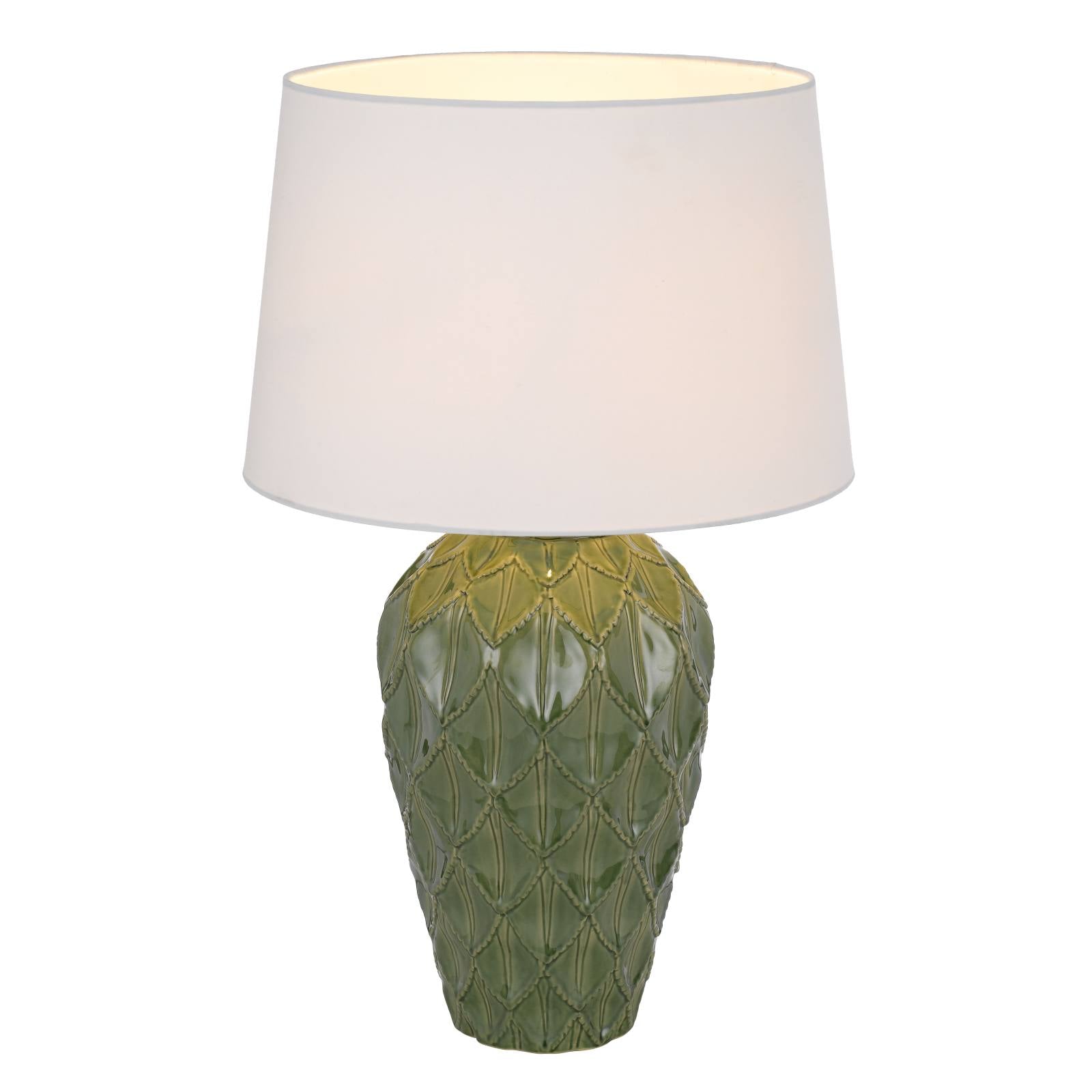 Madrid Ceramic Table Lamp, Green