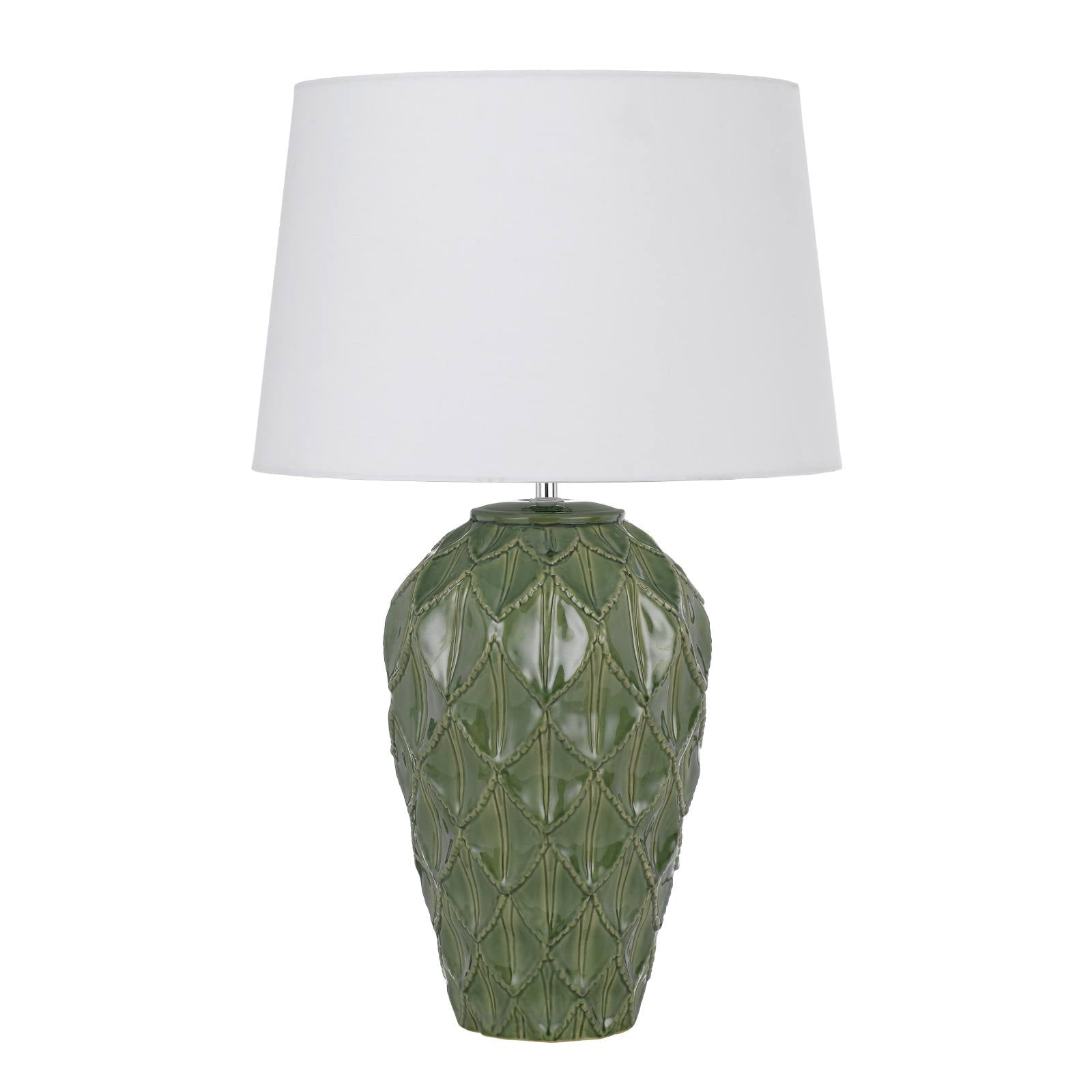 Madrid Ceramic Table Lamp, Green